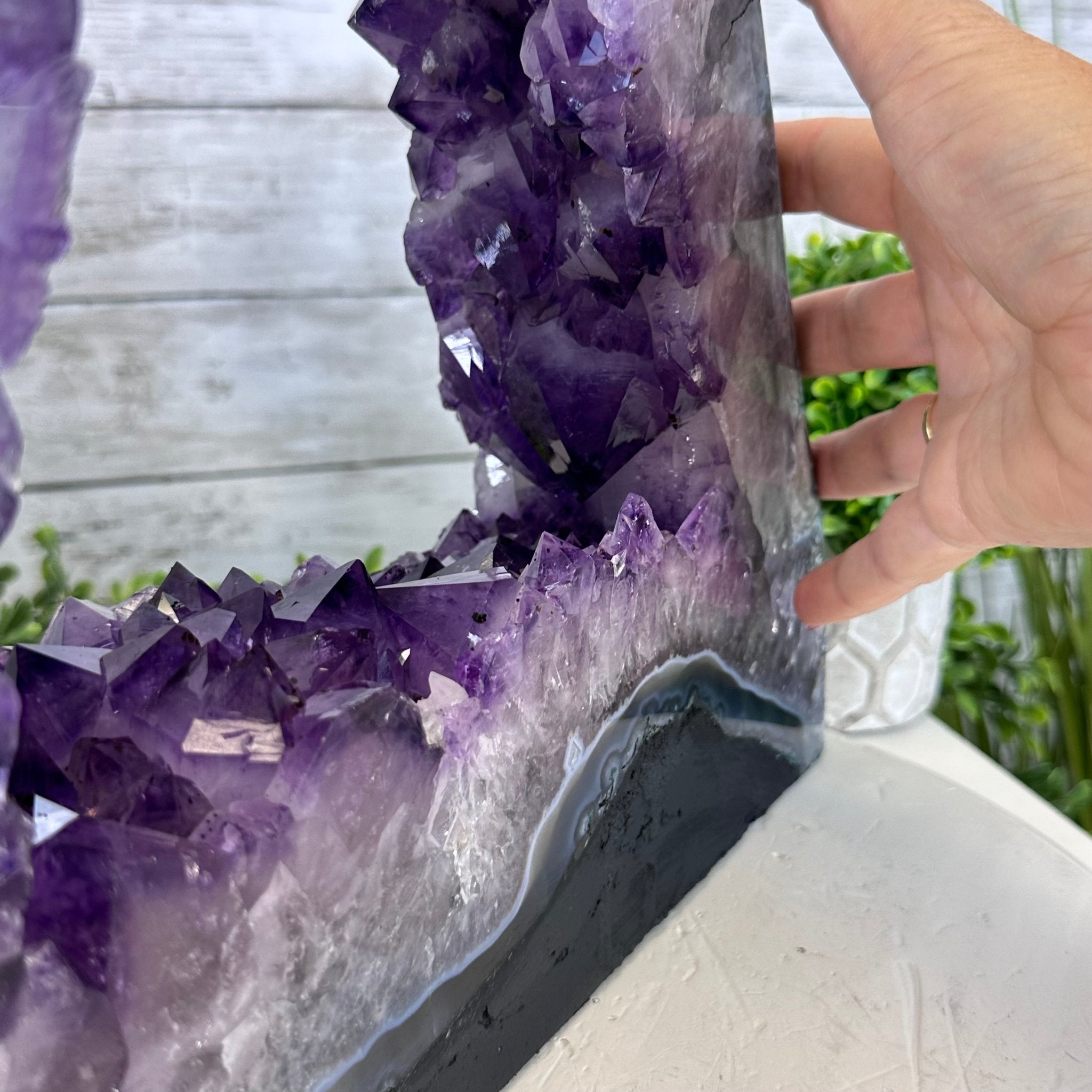 Extra Plus Quality Open 2 - Sided Amethyst Cathedral 27.1 lbs & 18.5" Tall #5605 - 0153 - Brazil GemsBrazil GemsExtra Plus Quality Open 2 - Sided Amethyst Cathedral 27.1 lbs & 18.5" Tall #5605 - 0153Open 2 - Sided Cathedrals5605 - 0153