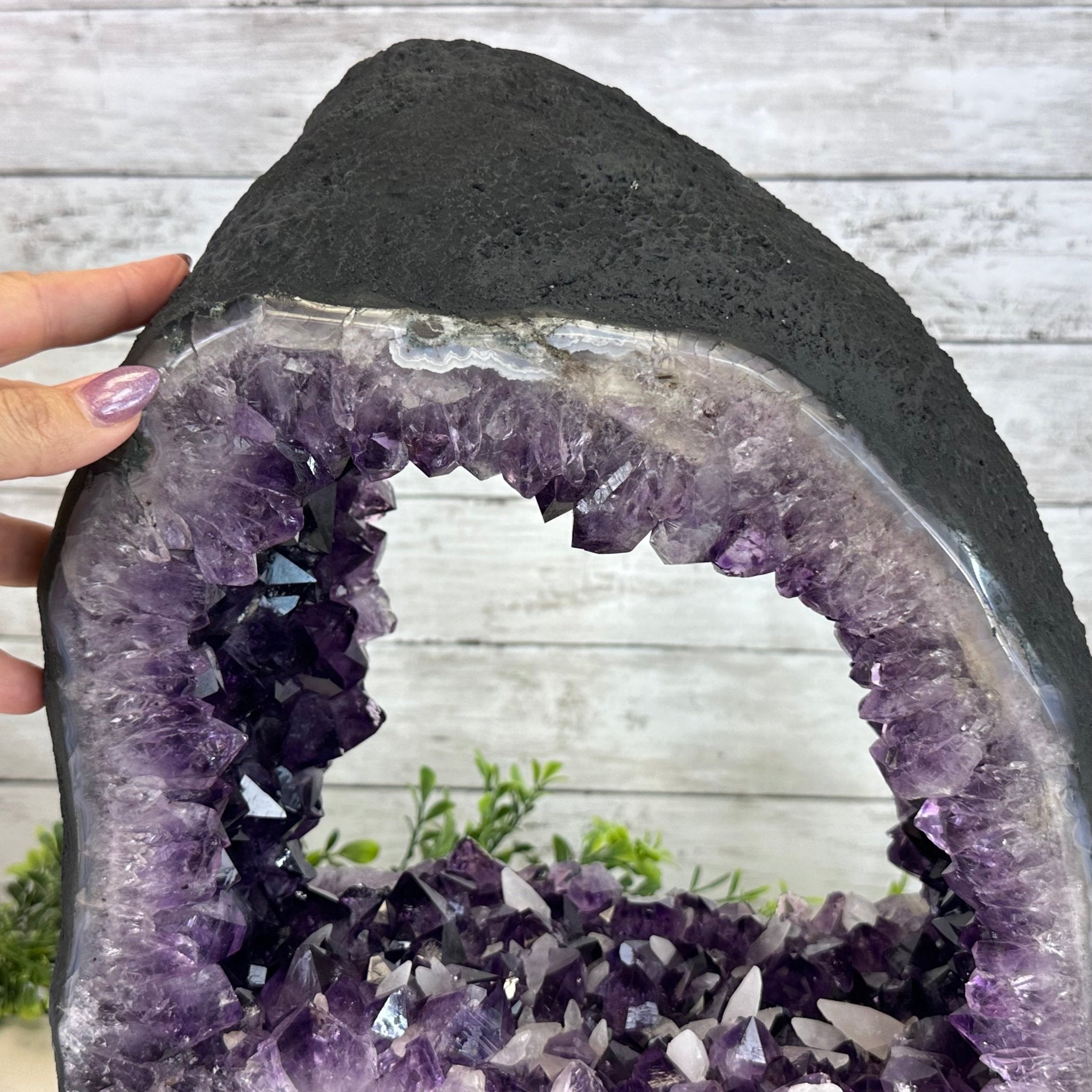 Extra Plus Quality Open 2 - Sided Amethyst Cathedral, 31 lbs & 14" Tall #5605 - 0144 - Brazil GemsBrazil GemsExtra Plus Quality Open 2 - Sided Amethyst Cathedral, 31 lbs & 14" Tall #5605 - 0144Open 2 - Sided Cathedrals5605 - 0144