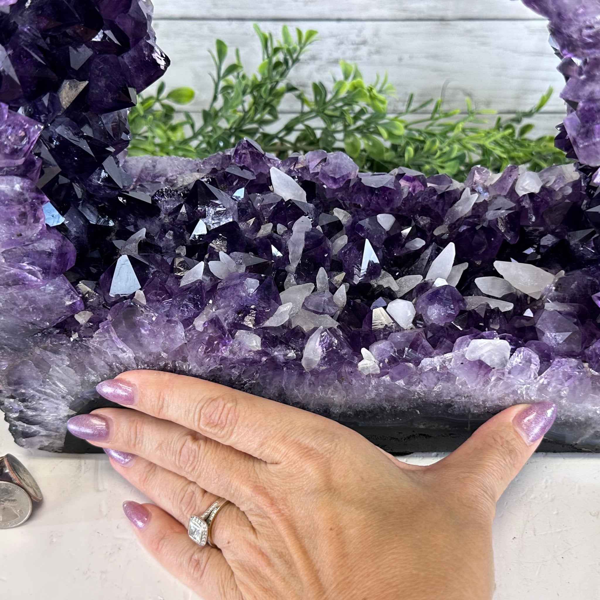 Extra Plus Quality Open 2 - Sided Amethyst Cathedral, 31 lbs & 14" Tall #5605 - 0144 - Brazil GemsBrazil GemsExtra Plus Quality Open 2 - Sided Amethyst Cathedral, 31 lbs & 14" Tall #5605 - 0144Open 2 - Sided Cathedrals5605 - 0144