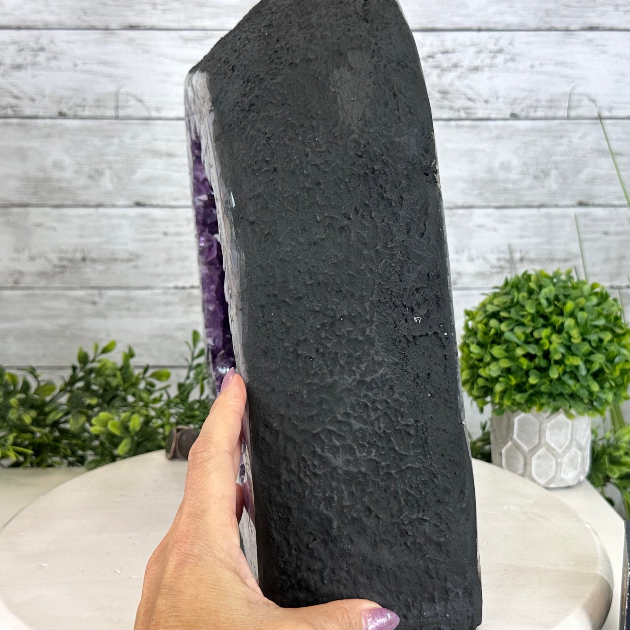 Extra Plus Quality Open 2 - Sided Amethyst Cathedral, 31 lbs & 14" Tall #5605 - 0144 - Brazil GemsBrazil GemsExtra Plus Quality Open 2 - Sided Amethyst Cathedral, 31 lbs & 14" Tall #5605 - 0144Open 2 - Sided Cathedrals5605 - 0144