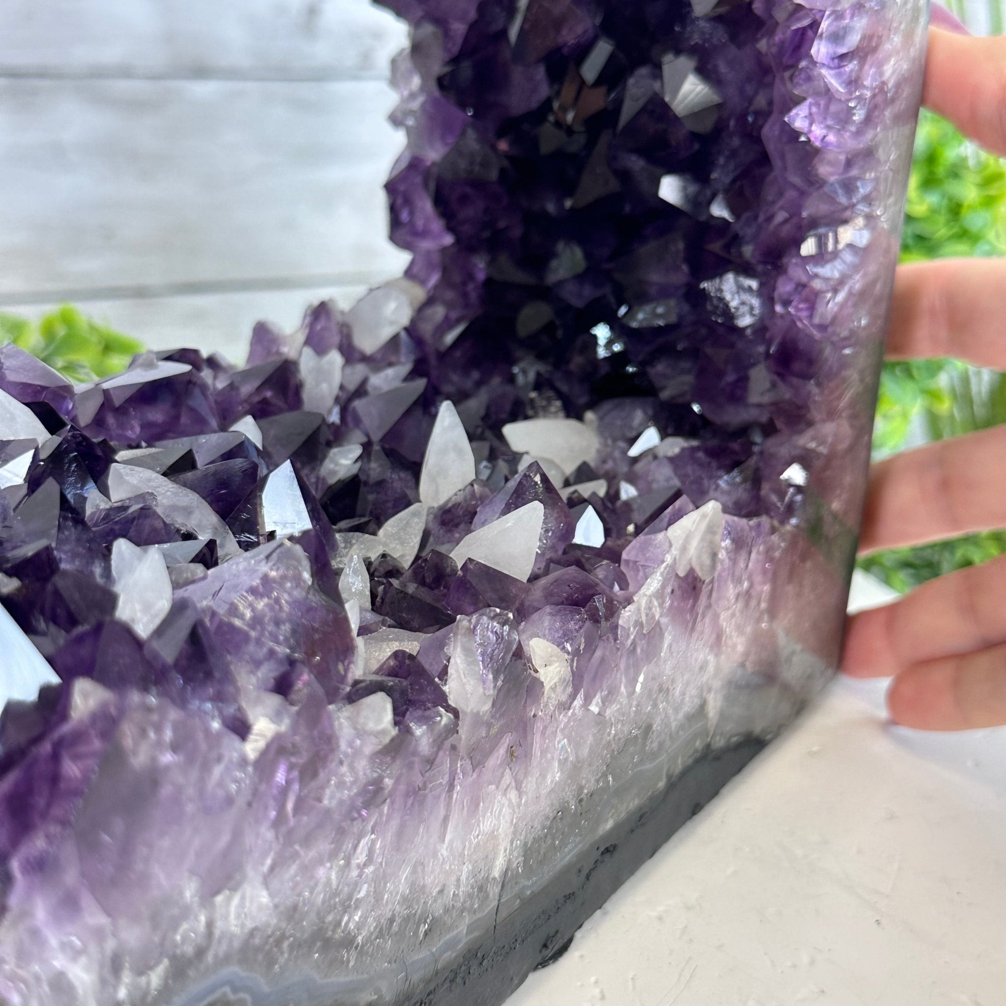 Extra Plus Quality Open 2 - Sided Amethyst Cathedral, 31 lbs & 14" Tall #5605 - 0144 - Brazil GemsBrazil GemsExtra Plus Quality Open 2 - Sided Amethyst Cathedral, 31 lbs & 14" Tall #5605 - 0144Open 2 - Sided Cathedrals5605 - 0144