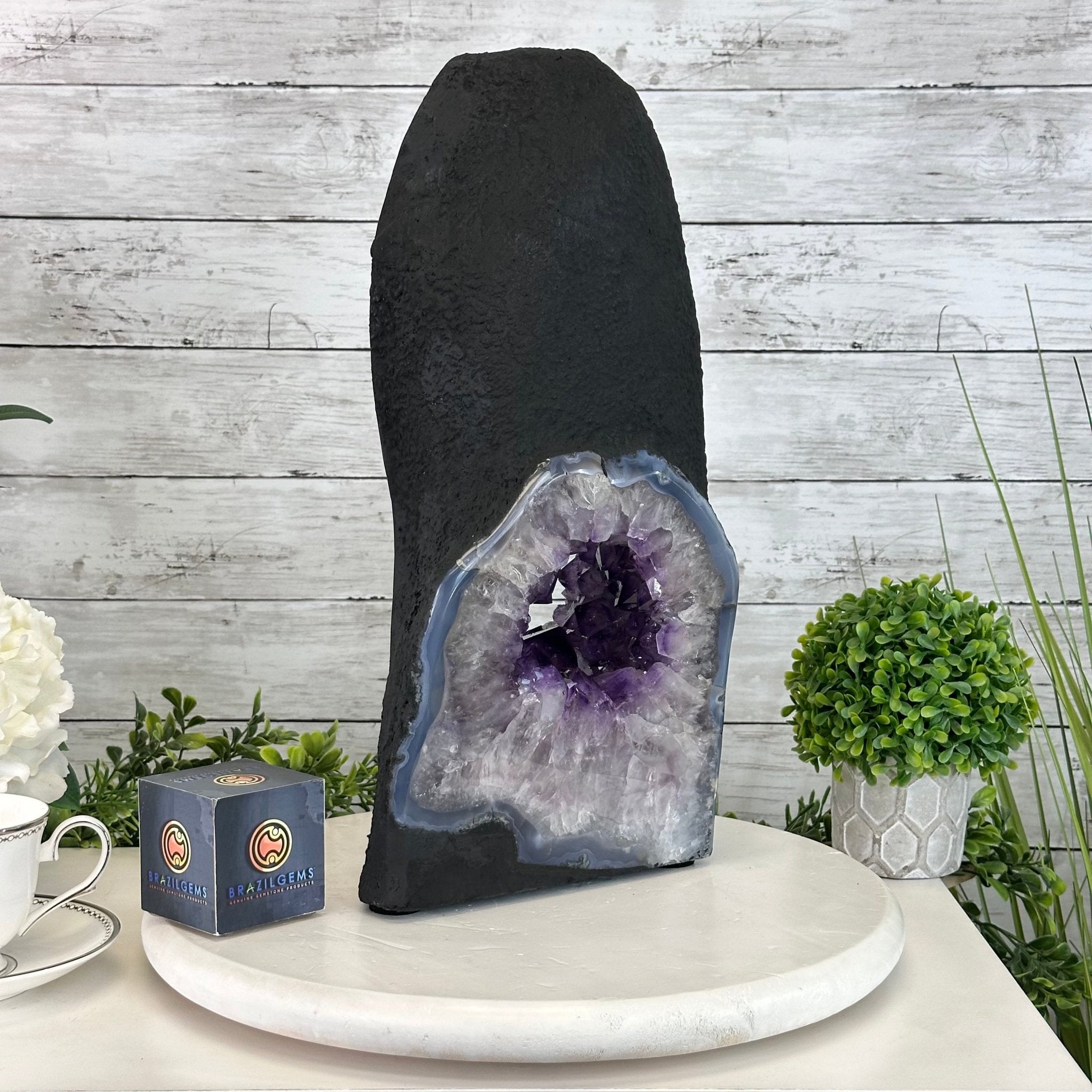 Extra Plus Quality Open 2 - Sided Amethyst Cathedral 31 lbs & 16.6" Tall #5605 - 0161 - Brazil GemsBrazil GemsExtra Plus Quality Open 2 - Sided Amethyst Cathedral 31 lbs & 16.6" Tall #5605 - 0161Open 2 - Sided Cathedrals5605 - 0161