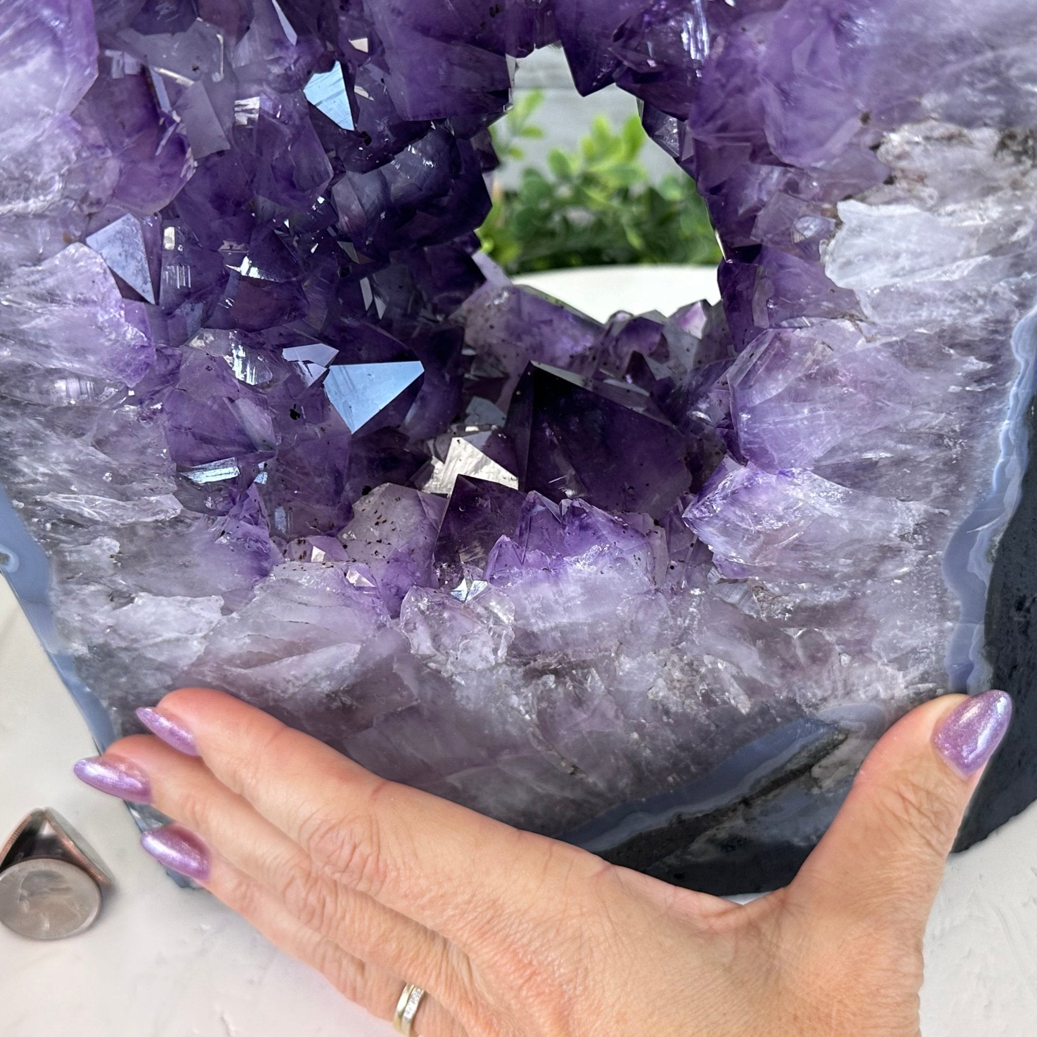 Extra Plus Quality Open 2 - Sided Amethyst Cathedral 31 lbs & 16.6" Tall #5605 - 0161 - Brazil GemsBrazil GemsExtra Plus Quality Open 2 - Sided Amethyst Cathedral 31 lbs & 16.6" Tall #5605 - 0161Open 2 - Sided Cathedrals5605 - 0161