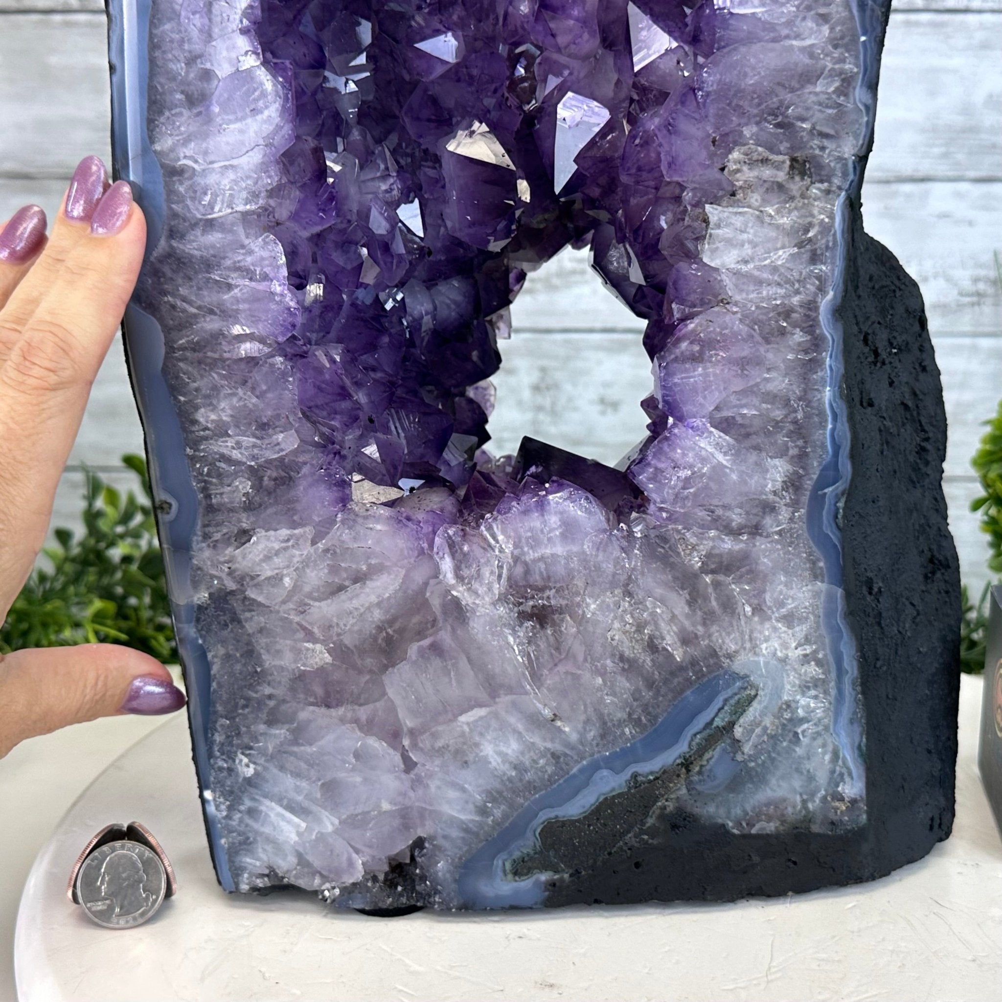 Extra Plus Quality Open 2 - Sided Amethyst Cathedral 31 lbs & 16.6" Tall #5605 - 0161 - Brazil GemsBrazil GemsExtra Plus Quality Open 2 - Sided Amethyst Cathedral 31 lbs & 16.6" Tall #5605 - 0161Open 2 - Sided Cathedrals5605 - 0161