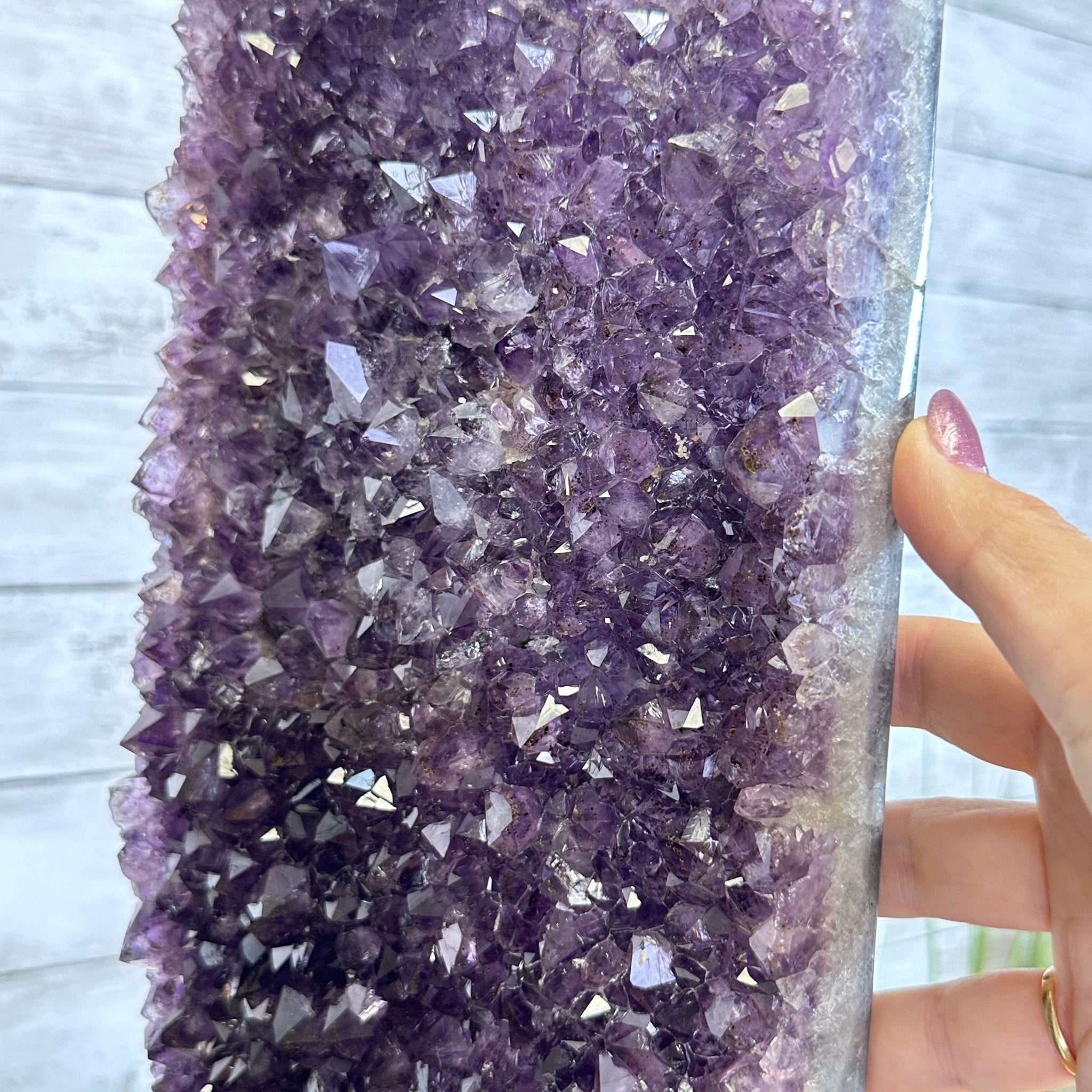 Extra Plus Quality Open 2 - Sided Amethyst Cathedral 70.8 lbs & 28.8" Tall #5605 - 0155 - Brazil GemsBrazil GemsExtra Plus Quality Open 2 - Sided Amethyst Cathedral 70.8 lbs & 28.8" Tall #5605 - 0155Open 2 - Sided Cathedrals5605 - 0155