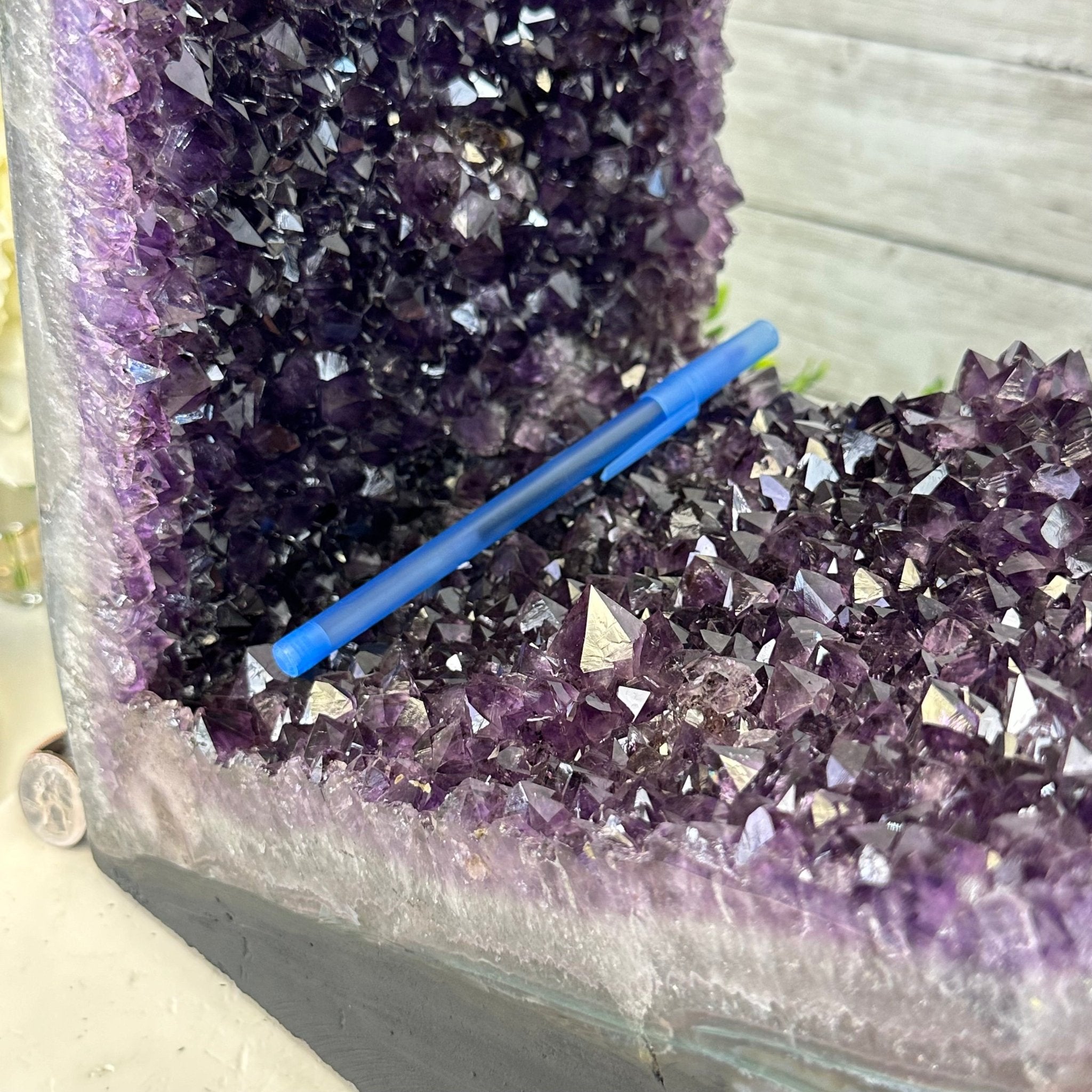 Extra Plus Quality Open 2 - Sided Amethyst Cathedral 70.8 lbs & 28.8" Tall #5605 - 0155 - Brazil GemsBrazil GemsExtra Plus Quality Open 2 - Sided Amethyst Cathedral 70.8 lbs & 28.8" Tall #5605 - 0155Open 2 - Sided Cathedrals5605 - 0155