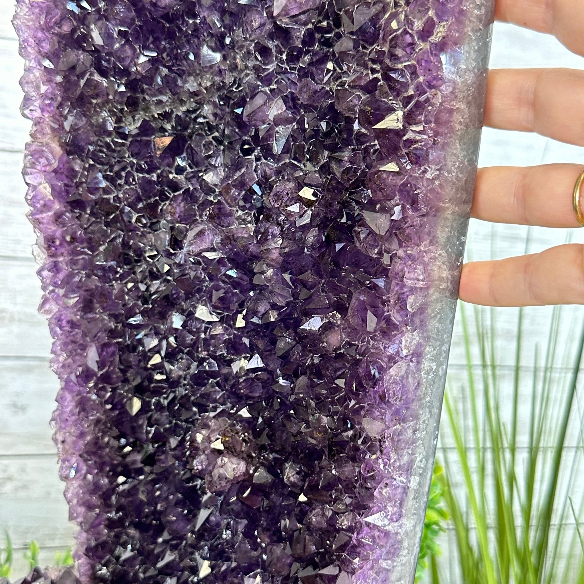 Extra Plus Quality Open 2 - Sided Amethyst Cathedral 70.8 lbs & 28.8" Tall #5605 - 0155 - Brazil GemsBrazil GemsExtra Plus Quality Open 2 - Sided Amethyst Cathedral 70.8 lbs & 28.8" Tall #5605 - 0155Open 2 - Sided Cathedrals5605 - 0155