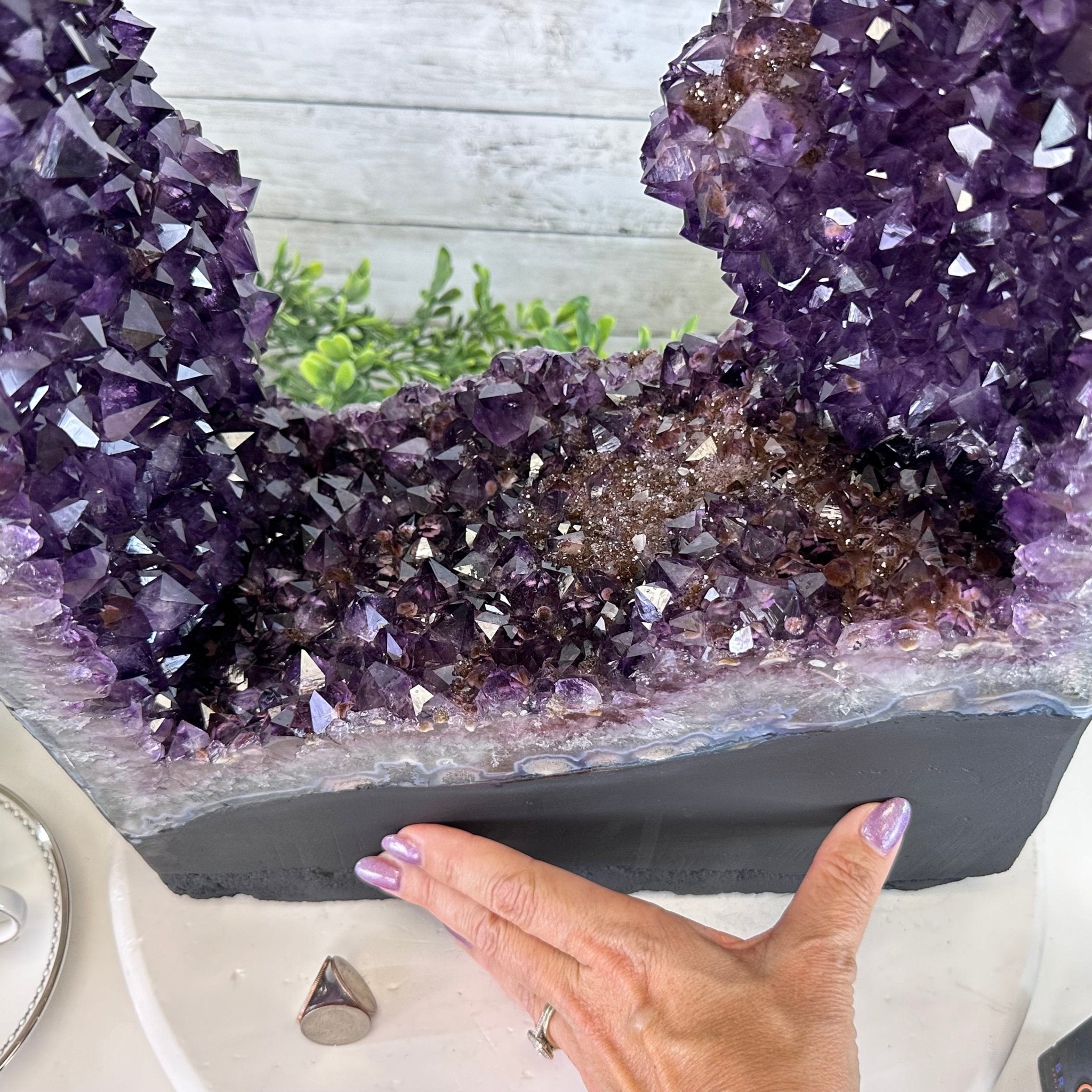 Extra Plus Quality Open 2 - Sided Amethyst Cathedral 72.8 lbs & 29.7" Tall #5605 - 0146 - Brazil GemsBrazil GemsExtra Plus Quality Open 2 - Sided Amethyst Cathedral 72.8 lbs & 29.7" Tall #5605 - 0146Open 2 - Sided Cathedrals5605 - 0146