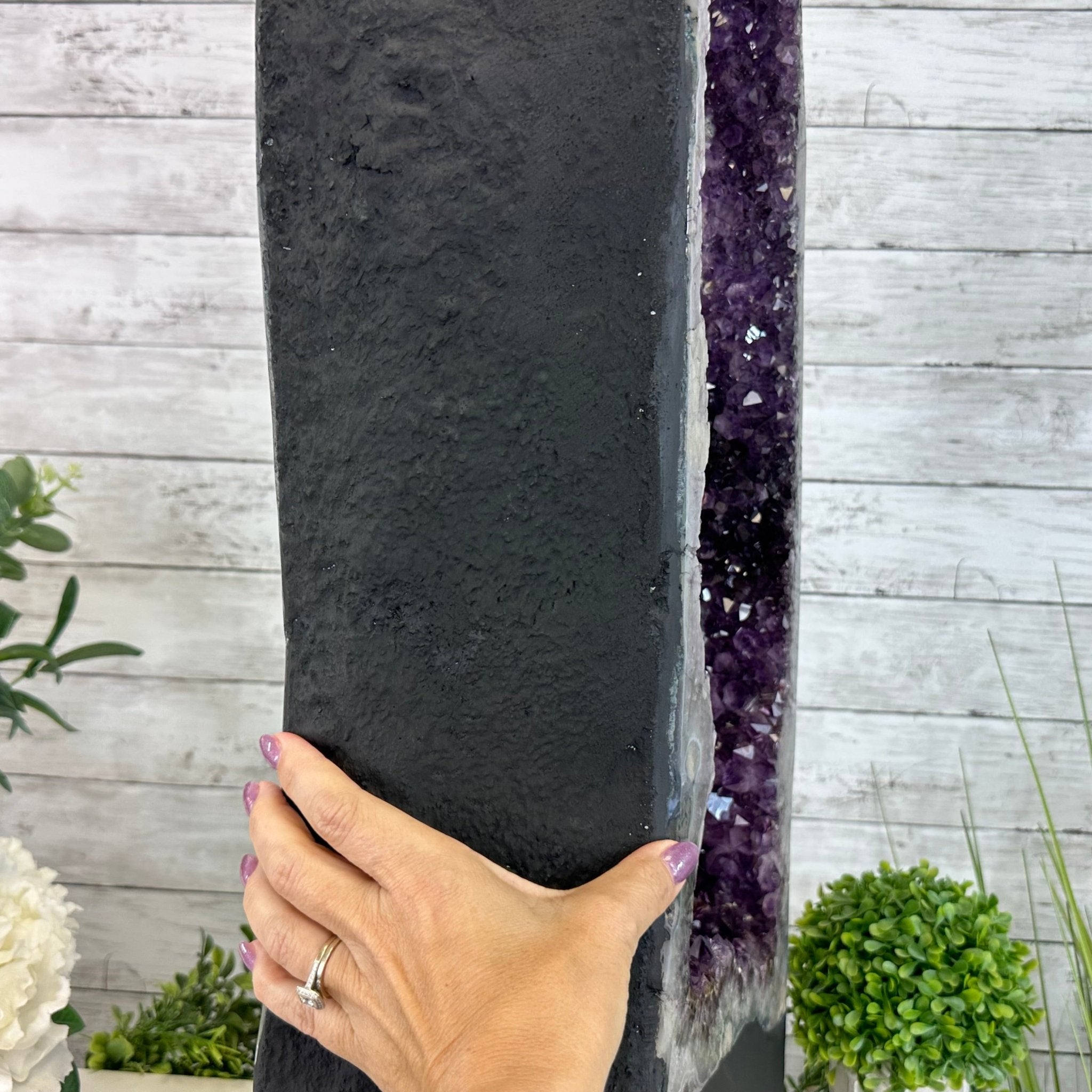 Extra Plus Quality Open 2 - Sided Amethyst Cathedral 72.8 lbs & 29.7" Tall #5605 - 0146 - Brazil GemsBrazil GemsExtra Plus Quality Open 2 - Sided Amethyst Cathedral 72.8 lbs & 29.7" Tall #5605 - 0146Open 2 - Sided Cathedrals5605 - 0146