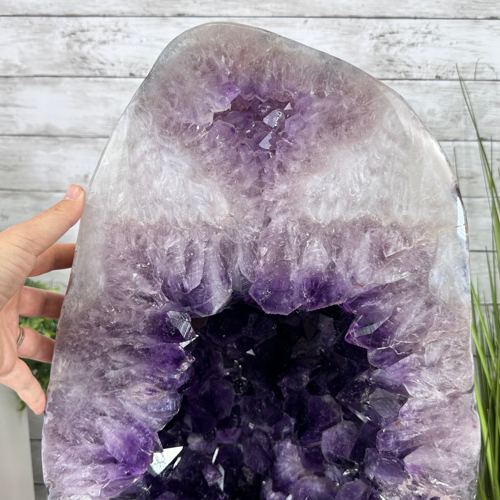 Extra Plus Quality Polished Brazilian Amethyst Cathedral, 165.3 lbs & 25.25" tall Model #5602-0019 by Brazil Gems - Brazil GemsBrazil GemsExtra Plus Quality Polished Brazilian Amethyst Cathedral, 165.3 lbs & 25.25" tall Model #5602-0019 by Brazil GemsPolished Cathedrals5602-0019