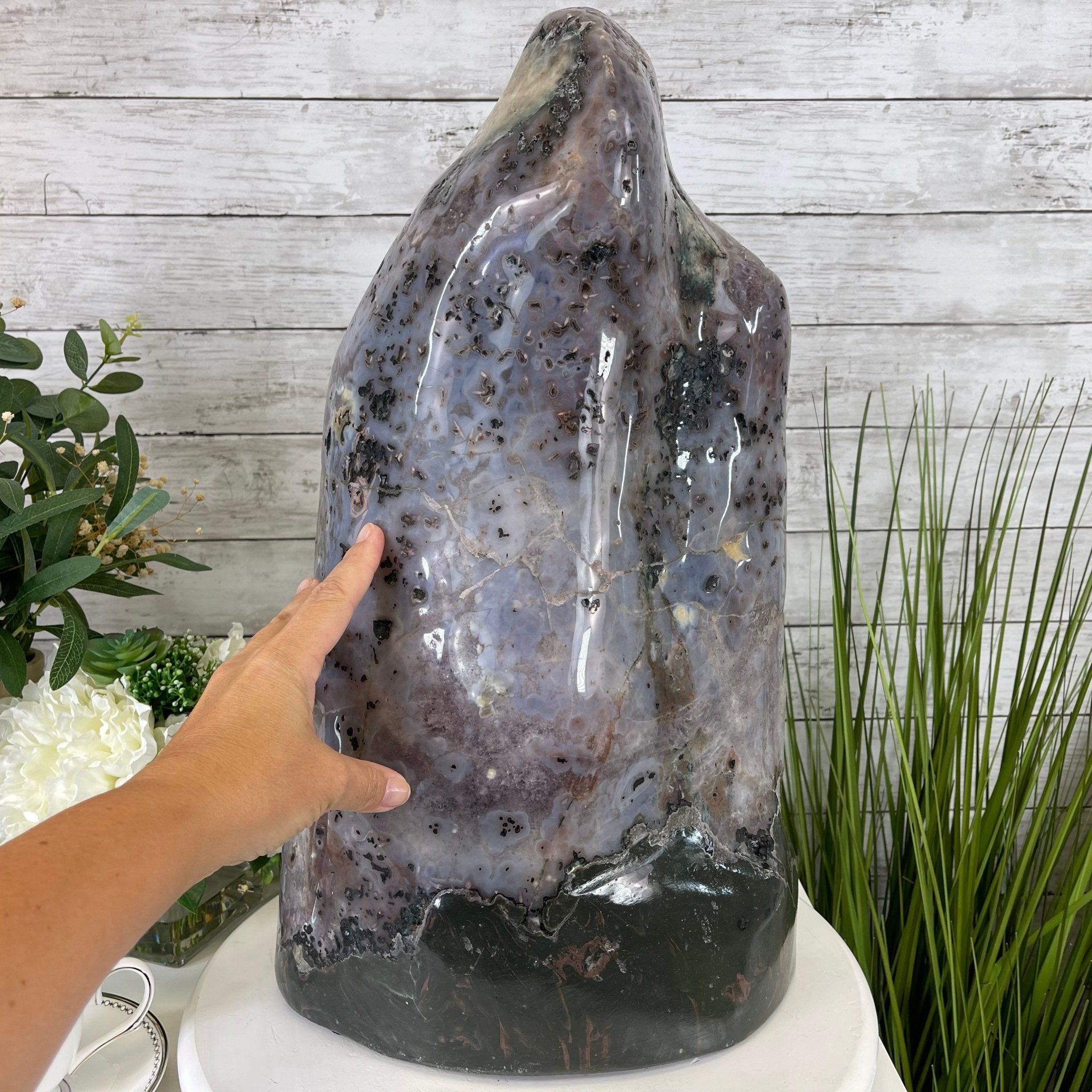 Extra Plus Quality Polished Brazilian Amethyst Cathedral, 53.9 lbs & 20" tall Model #5602-0053 by Brazil Gems - Brazil GemsBrazil GemsExtra Plus Quality Polished Brazilian Amethyst Cathedral, 53.9 lbs & 20" tall Model #5602-0053 by Brazil GemsPolished Cathedrals5602-0053