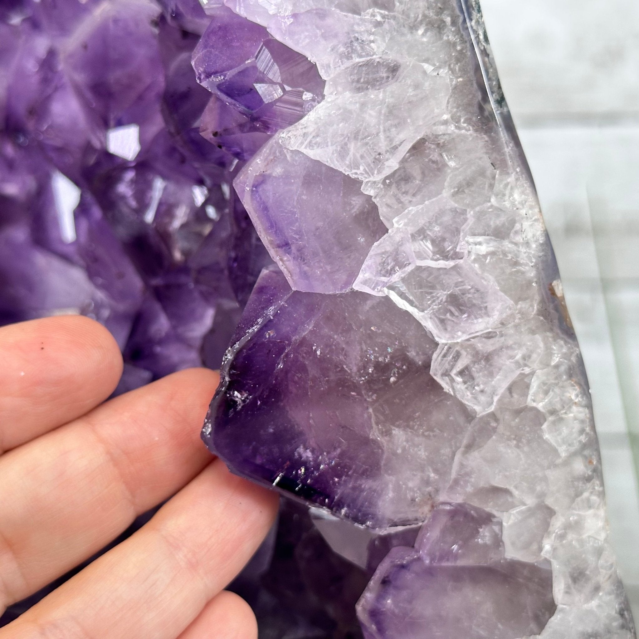 Extra Plus Quality Polished Brazilian Amethyst Cathedral, 78.9 lbs & 18.25" tall Model #5602-0179 by Brazil Gems - Brazil GemsBrazil GemsExtra Plus Quality Polished Brazilian Amethyst Cathedral, 78.9 lbs & 18.25" tall Model #5602-0179 by Brazil GemsPolished Cathedrals5602-0179