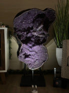Extra Plus Uruguayan Amethyst Cluster on a Metal Base, 167.6 lbs & 41.1" Tall, #5491 - 0249 - Brazil GemsBrazil GemsExtra Plus Uruguayan Amethyst Cluster on a Metal Base, 167.6 lbs & 41.1" Tall, #5491 - 0249Clusters on Fixed Bases5491 - 0249