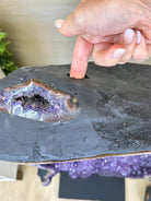 Extra Plus Uruguayan Amethyst Cluster on a Metal Base, 167.6 lbs & 41.1" Tall, #5491 - 0249 - Brazil GemsBrazil GemsExtra Plus Uruguayan Amethyst Cluster on a Metal Base, 167.6 lbs & 41.1" Tall, #5491 - 0249Clusters on Fixed Bases5491 - 0249