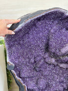 Extra Plus Uruguayan Amethyst Cluster on a Metal Base, 167.6 lbs & 41.1" Tall, #5491 - 0249 - Brazil GemsBrazil GemsExtra Plus Uruguayan Amethyst Cluster on a Metal Base, 167.6 lbs & 41.1" Tall, #5491 - 0249Clusters on Fixed Bases5491 - 0249