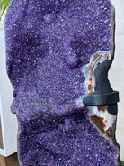 Extra Plus Uruguayan Amethyst Cluster on a Metal Base, 72.5 lbs & 32.6" Tall, #5491 - 0248 - Brazil GemsBrazil GemsExtra Plus Uruguayan Amethyst Cluster on a Metal Base, 72.5 lbs & 32.6" Tall, #5491 - 0248Clusters on Fixed Bases5491 - 0248