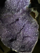Extra Plus Uruguayan Amethyst Cluster on a Metal Base, 72.5 lbs & 32.6" Tall, #5491 - 0248 - Brazil GemsBrazil GemsExtra Plus Uruguayan Amethyst Cluster on a Metal Base, 72.5 lbs & 32.6" Tall, #5491 - 0248Clusters on Fixed Bases5491 - 0248