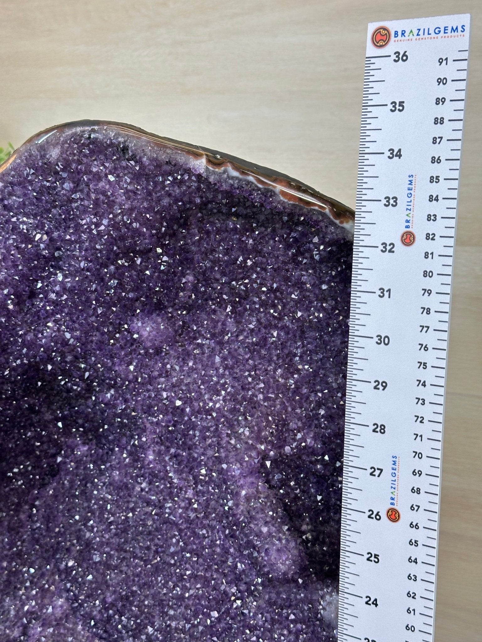 Extra Plus Uruguayan Amethyst Cluster on a Metal Base, 72.5 lbs & 32.6" Tall, #5491 - 0248 - Brazil GemsBrazil GemsExtra Plus Uruguayan Amethyst Cluster on a Metal Base, 72.5 lbs & 32.6" Tall, #5491 - 0248Clusters on Fixed Bases5491 - 0248