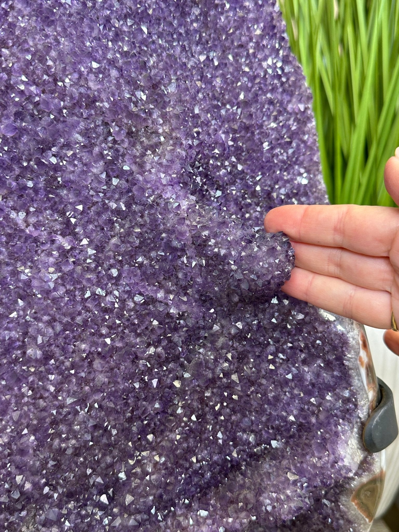 Extra Plus Uruguayan Amethyst Cluster on a Metal Base, 72.5 lbs & 32.6" Tall, #5491 - 0248 - Brazil GemsBrazil GemsExtra Plus Uruguayan Amethyst Cluster on a Metal Base, 72.5 lbs & 32.6" Tall, #5491 - 0248Clusters on Fixed Bases5491 - 0248