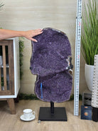 Extra Plus Uruguayan Amethyst Cluster on a Metal Base, 72.5 lbs & 32.6" Tall, #5491 - 0248 - Brazil GemsBrazil GemsExtra Plus Uruguayan Amethyst Cluster on a Metal Base, 72.5 lbs & 32.6" Tall, #5491 - 0248Clusters on Fixed Bases5491 - 0248