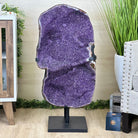 Extra Plus Uruguayan Amethyst Cluster on a Metal Base, 72.5 lbs & 32.6" Tall, #5491 - 0248 - Brazil GemsBrazil GemsExtra Plus Uruguayan Amethyst Cluster on a Metal Base, 72.5 lbs & 32.6" Tall, #5491 - 0248Clusters on Fixed Bases5491 - 0248