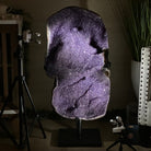 Extra Plus Uruguayan Amethyst Cluster on a Metal Base, 72.5 lbs & 32.6" Tall, #5491 - 0248 - Brazil GemsBrazil GemsExtra Plus Uruguayan Amethyst Cluster on a Metal Base, 72.5 lbs & 32.6" Tall, #5491 - 0248Clusters on Fixed Bases5491 - 0248