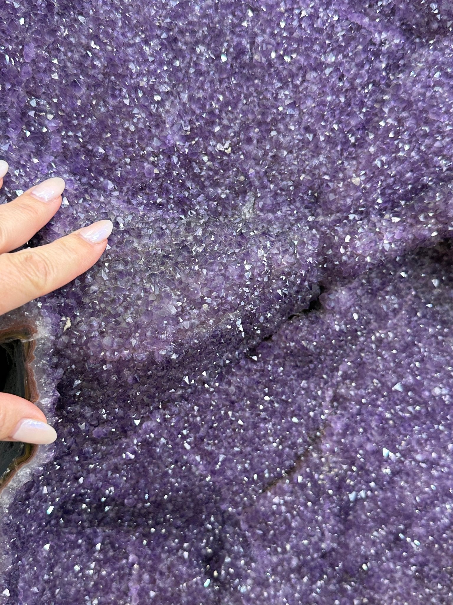 Extra Plus Uruguayan Amethyst Cluster on a Metal Base, 72.5 lbs & 32.6" Tall, #5491 - 0248 - Brazil GemsBrazil GemsExtra Plus Uruguayan Amethyst Cluster on a Metal Base, 72.5 lbs & 32.6" Tall, #5491 - 0248Clusters on Fixed Bases5491 - 0248