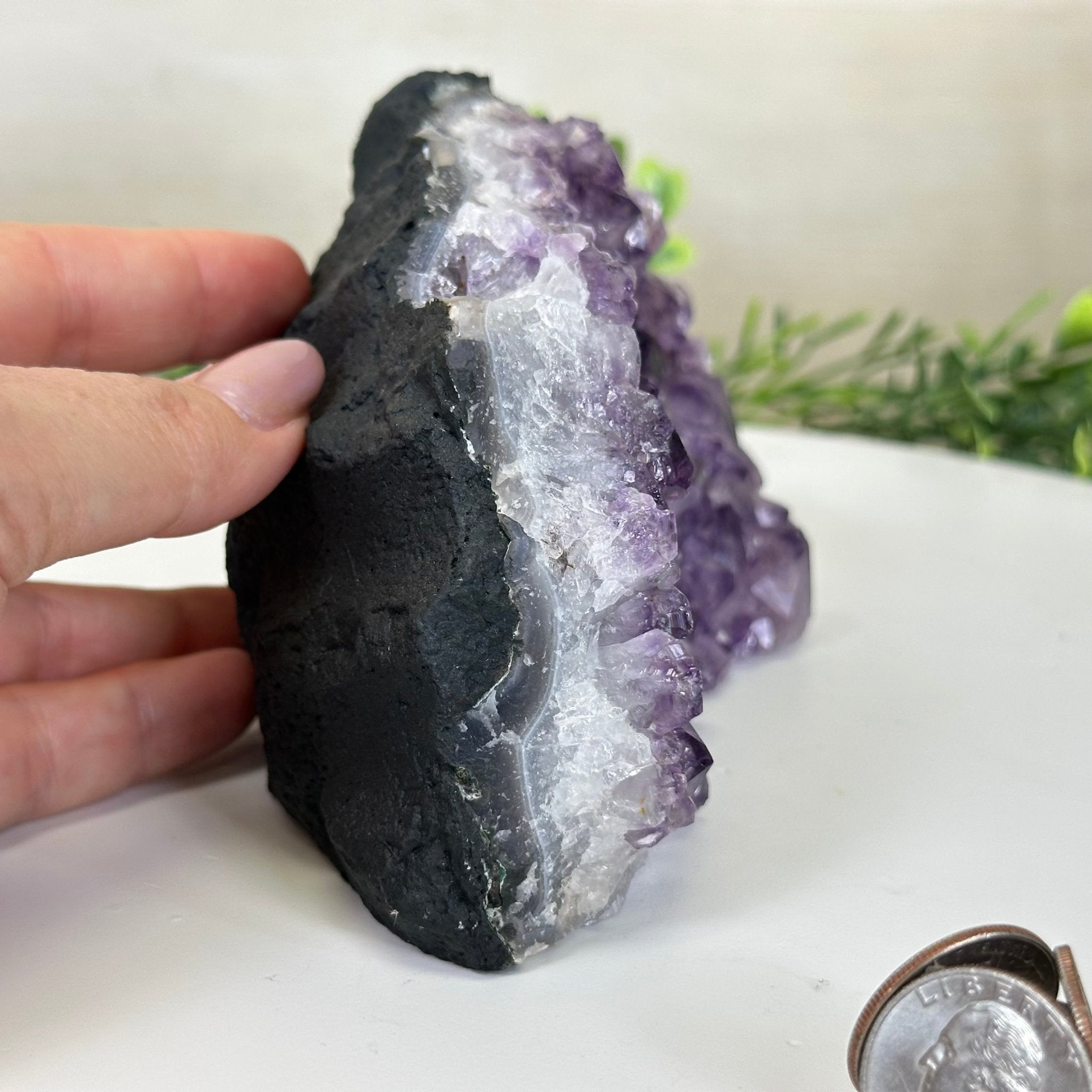 Extra Quality Amethyst Bookends, 3.1 lbs & 3.8" Tall 5151AM - 072 - Brazil GemsBrazil GemsExtra Quality Amethyst Bookends, 3.1 lbs & 3.8" Tall 5151AM - 072Bookends5151AM - 072