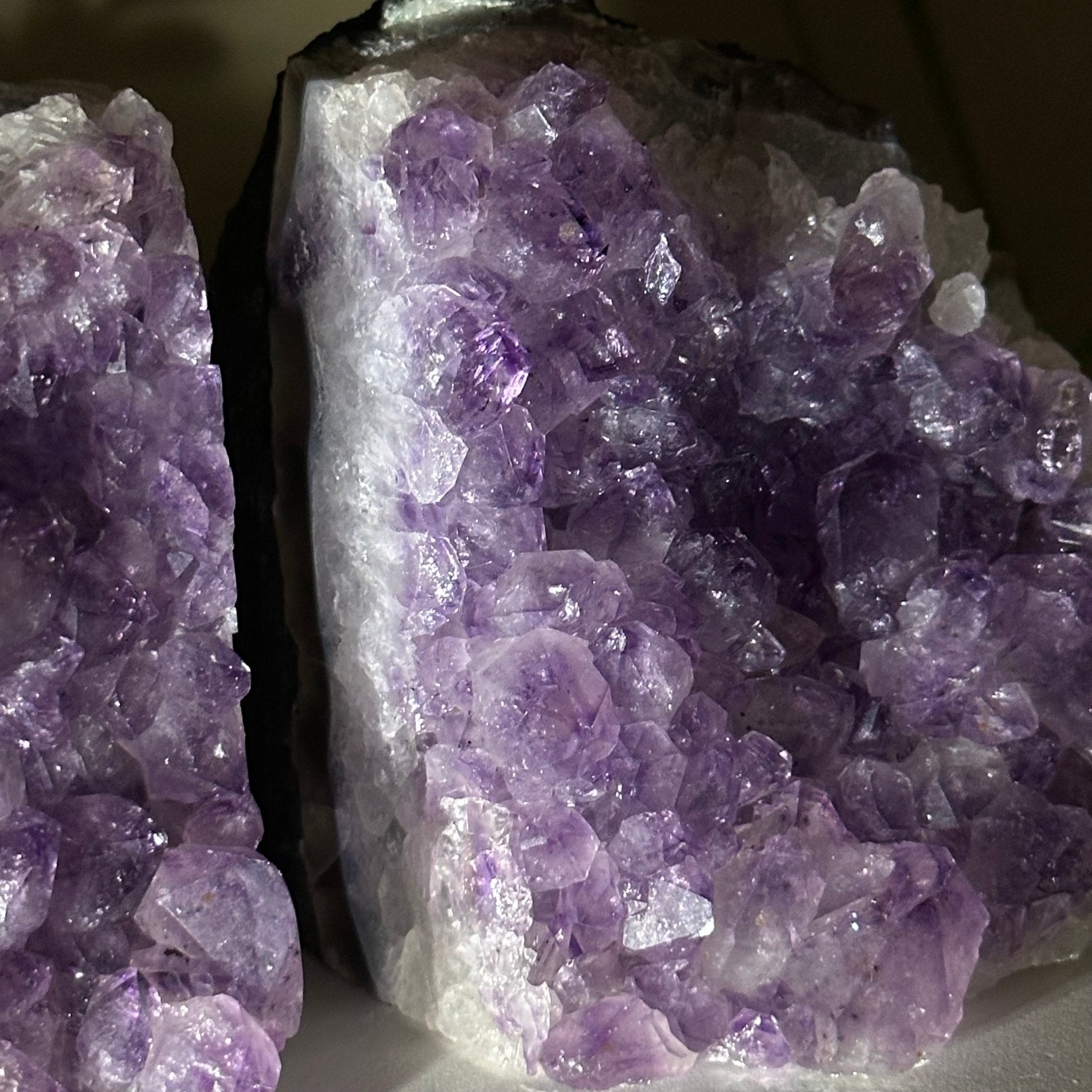 Extra Quality Amethyst Bookends, 3.1 lbs & 3.8" Tall 5151AM - 072 - Brazil GemsBrazil GemsExtra Quality Amethyst Bookends, 3.1 lbs & 3.8" Tall 5151AM - 072Bookends5151AM - 072