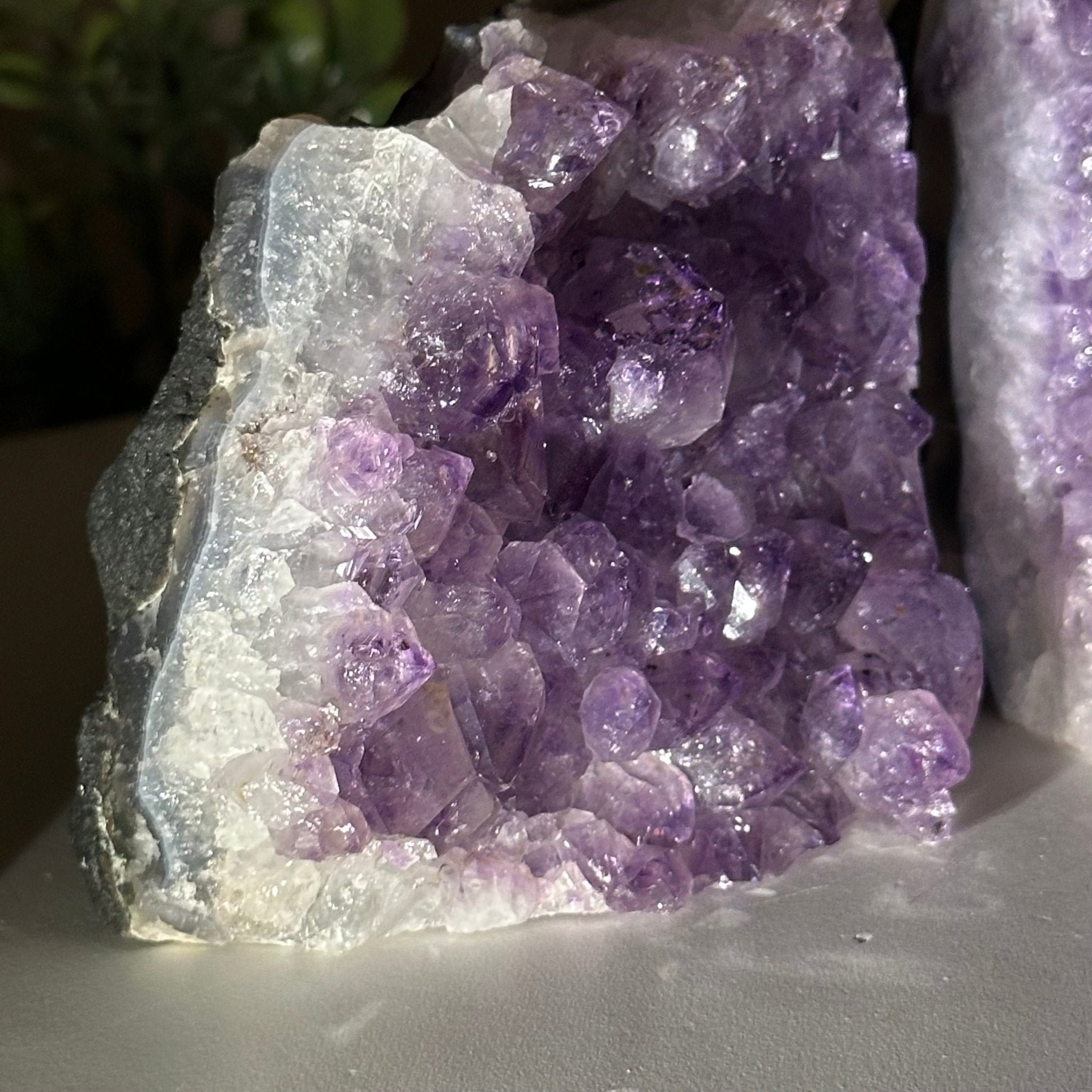 Extra Quality Amethyst Bookends, 3.1 lbs & 3.8" Tall 5151AM - 072 - Brazil GemsBrazil GemsExtra Quality Amethyst Bookends, 3.1 lbs & 3.8" Tall 5151AM - 072Bookends5151AM - 072