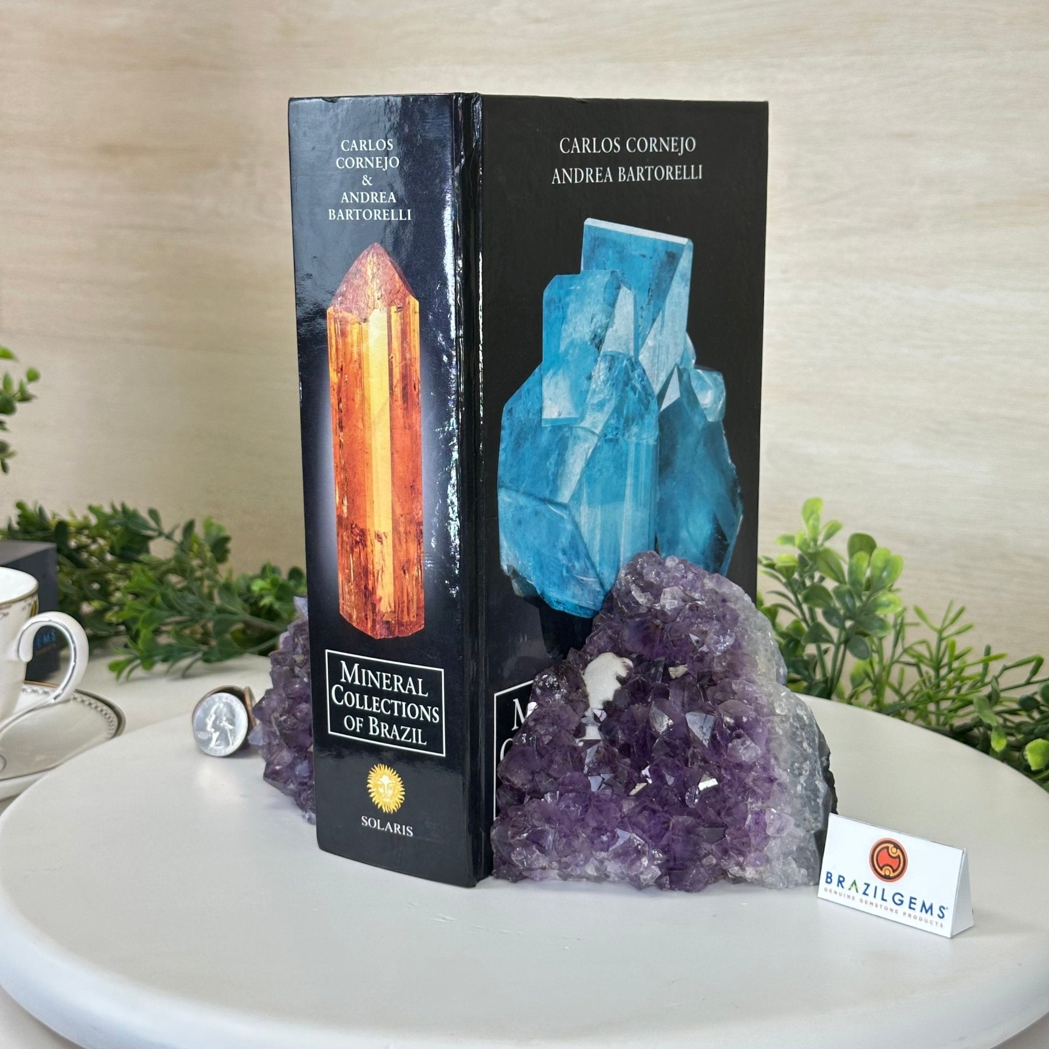 Extra Quality Amethyst Bookends, 4.3 lbs & 3.7" Tall 5151AM - 073 - Brazil GemsBrazil GemsExtra Quality Amethyst Bookends, 4.3 lbs & 3.7" Tall 5151AM - 073Bookends5151AM - 073