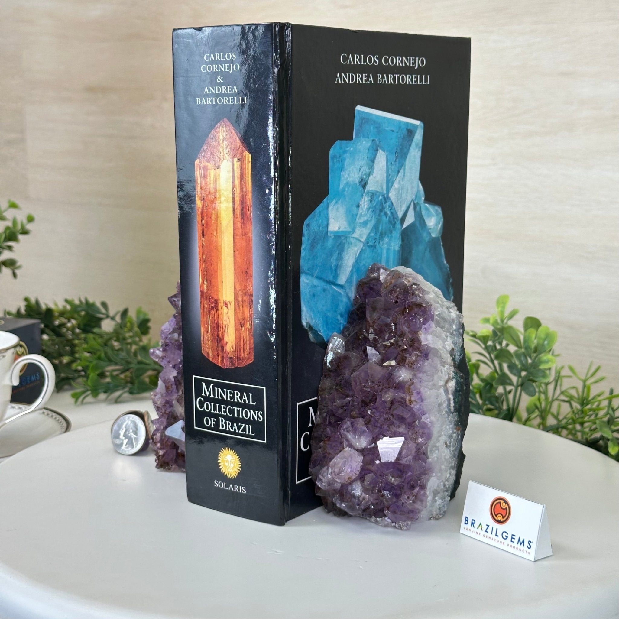 Extra Quality Amethyst Bookends, 4.5 lbs & 5.4" Tall 5151AM - 074 - Brazil GemsBrazil GemsExtra Quality Amethyst Bookends, 4.5 lbs & 5.4" Tall 5151AM - 074Bookends5151AM - 074