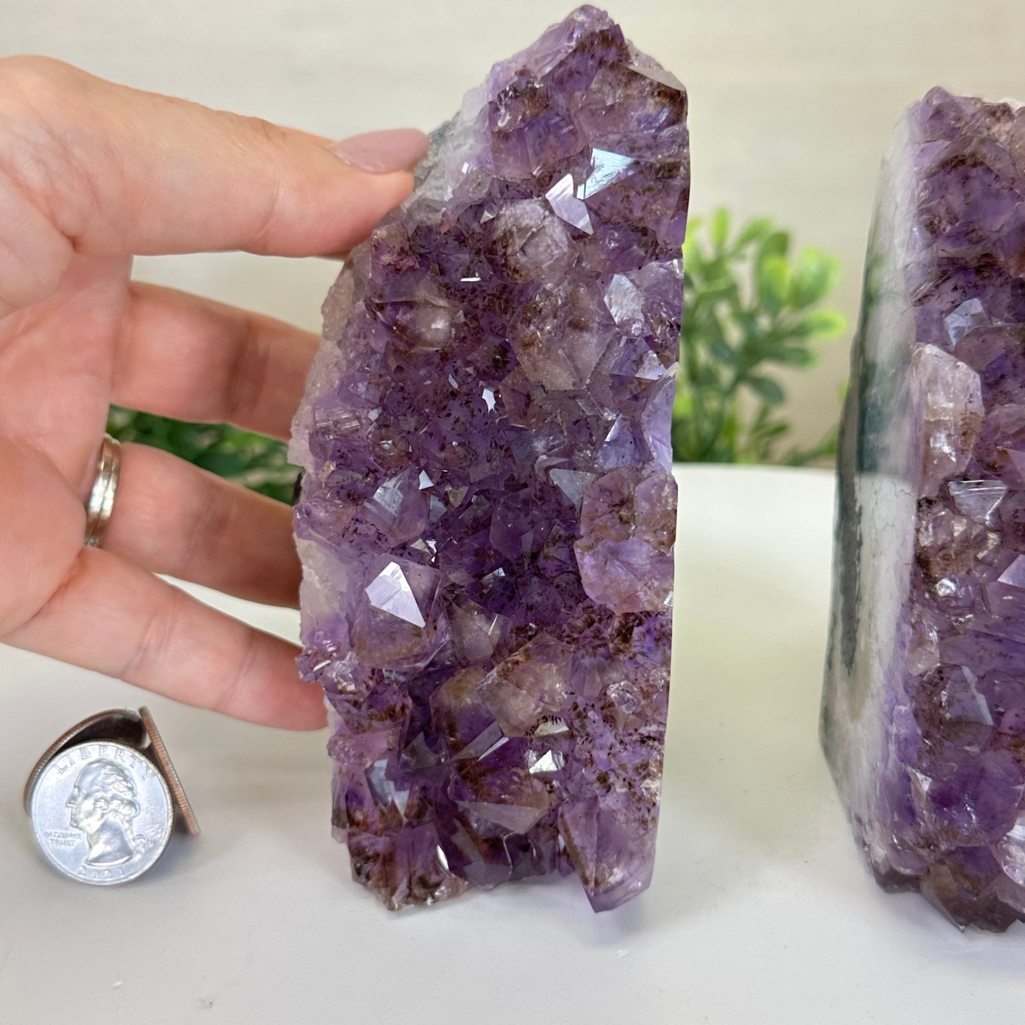 Extra Quality Amethyst Bookends, 4.5 lbs & 5.4" Tall 5151AM - 074 - Brazil GemsBrazil GemsExtra Quality Amethyst Bookends, 4.5 lbs & 5.4" Tall 5151AM - 074Bookends5151AM - 074