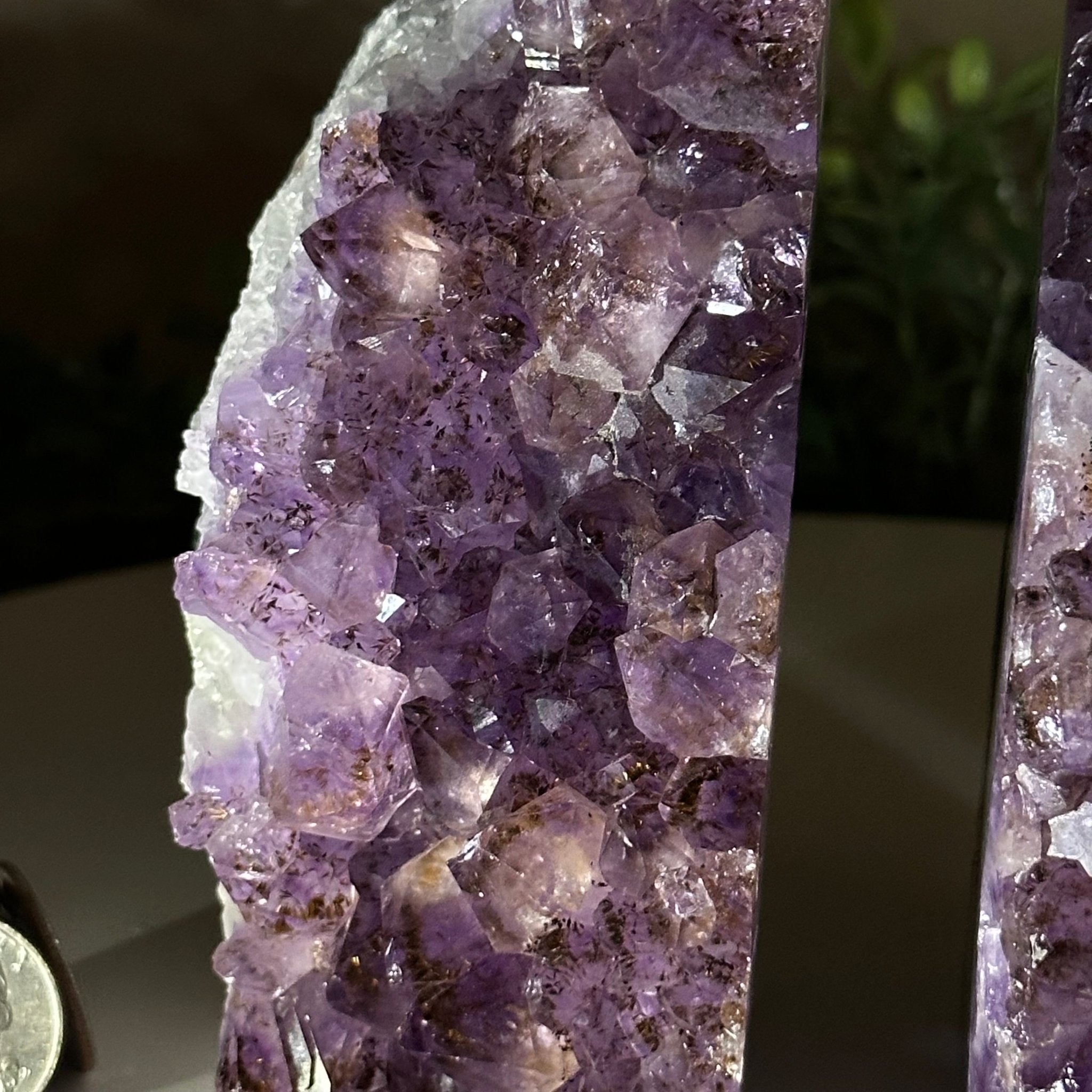 Extra Quality Amethyst Bookends, 4.5 lbs & 5.4" Tall 5151AM - 074 - Brazil GemsBrazil GemsExtra Quality Amethyst Bookends, 4.5 lbs & 5.4" Tall 5151AM - 074Bookends5151AM - 074
