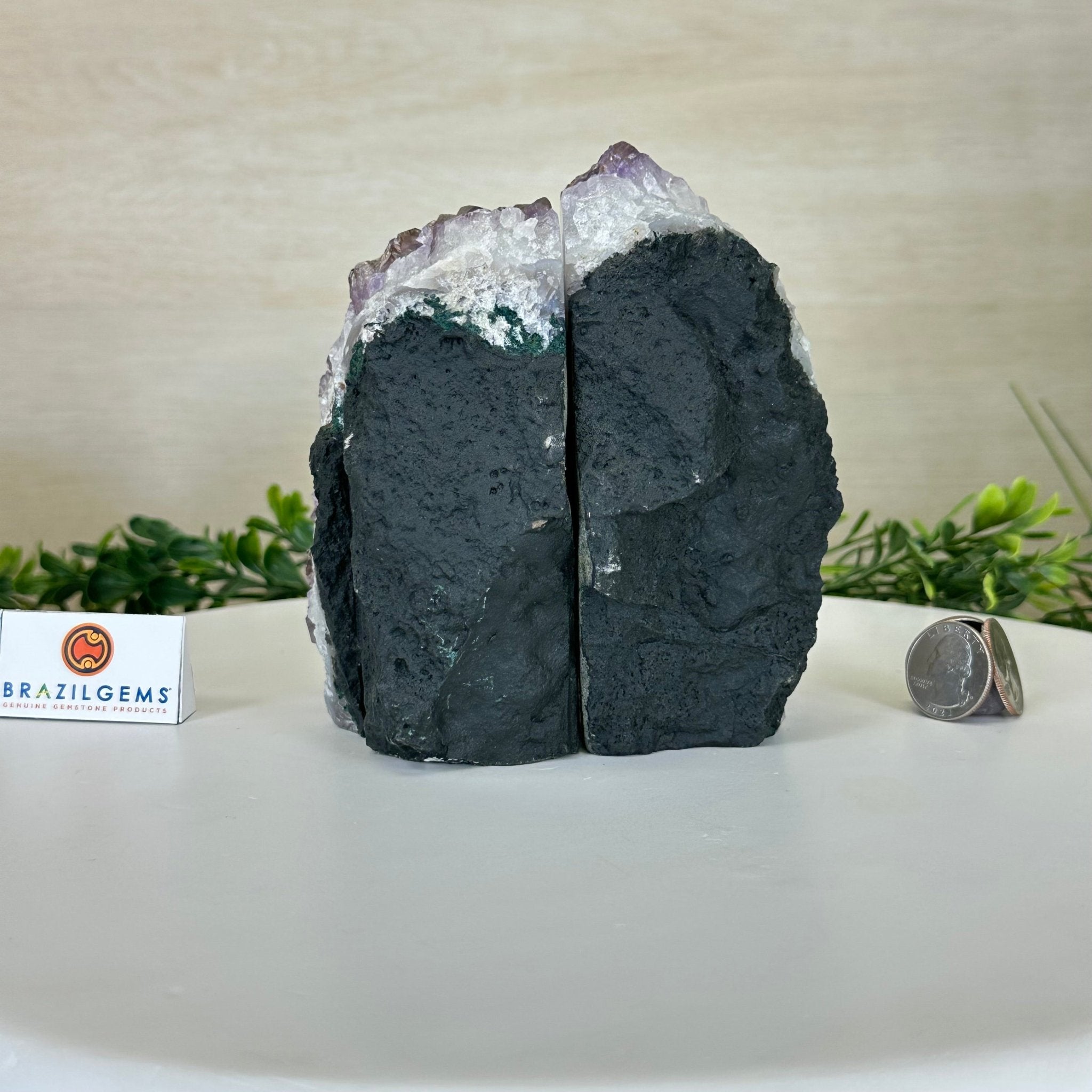 Extra Quality Amethyst Bookends, 4.5 lbs & 5.4" Tall 5151AM - 074 - Brazil GemsBrazil GemsExtra Quality Amethyst Bookends, 4.5 lbs & 5.4" Tall 5151AM - 074Bookends5151AM - 074