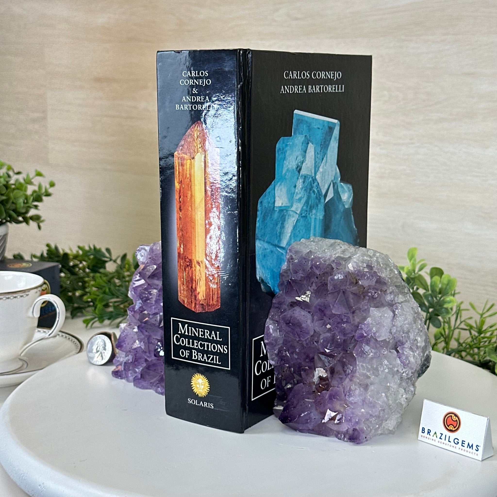Extra Quality Amethyst Bookends, 6.6 lbs & 4.9" Tall 5151AM - 075 - Brazil GemsBrazil GemsExtra Quality Amethyst Bookends, 6.6 lbs & 4.9" Tall 5151AM - 075Bookends5151AM - 075