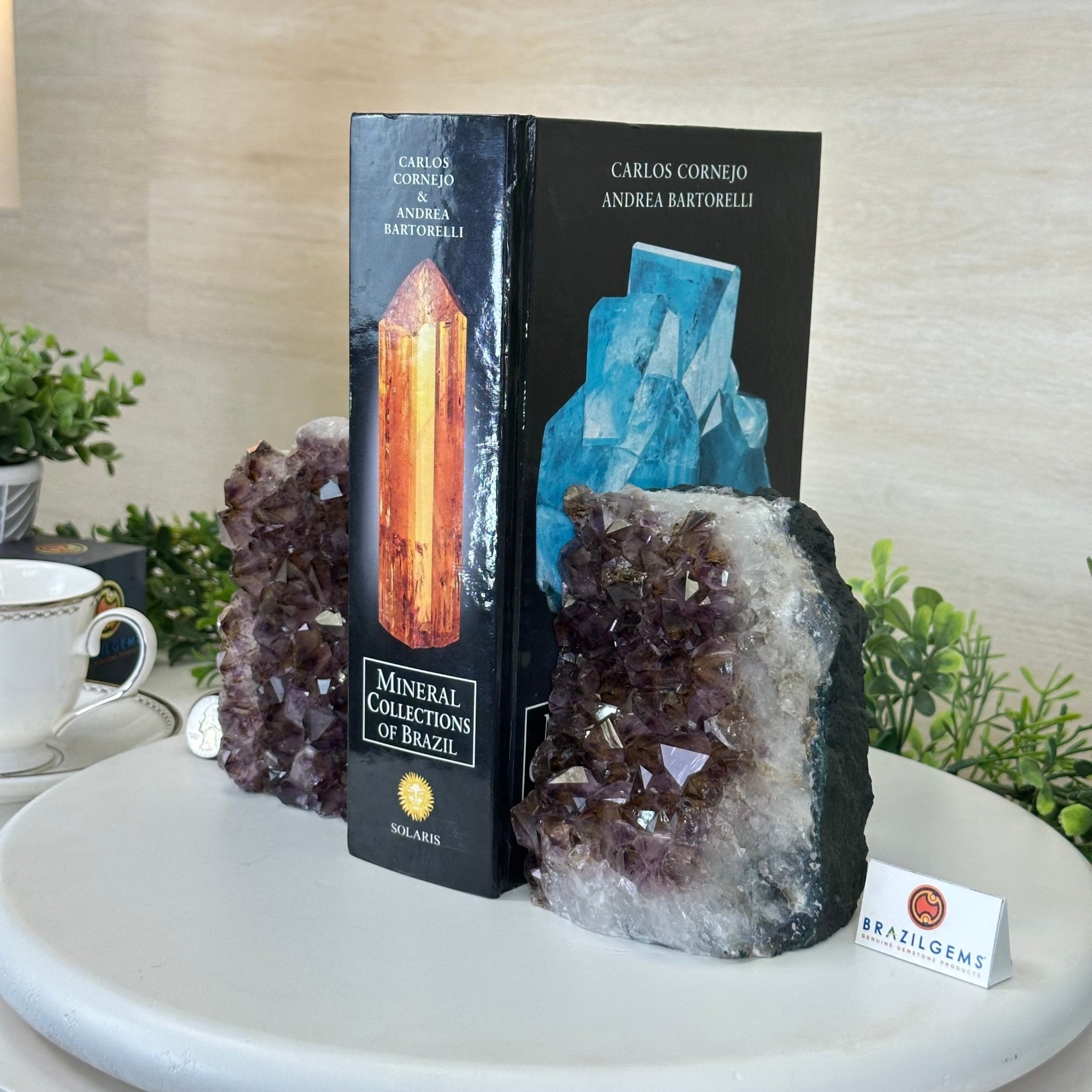 Extra Quality Amethyst Bookends, 8.5 lbs & 5.4" Tall 5151AM - 076 - Brazil GemsBrazil GemsExtra Quality Amethyst Bookends, 8.5 lbs & 5.4" Tall 5151AM - 076Bookends5151AM - 076