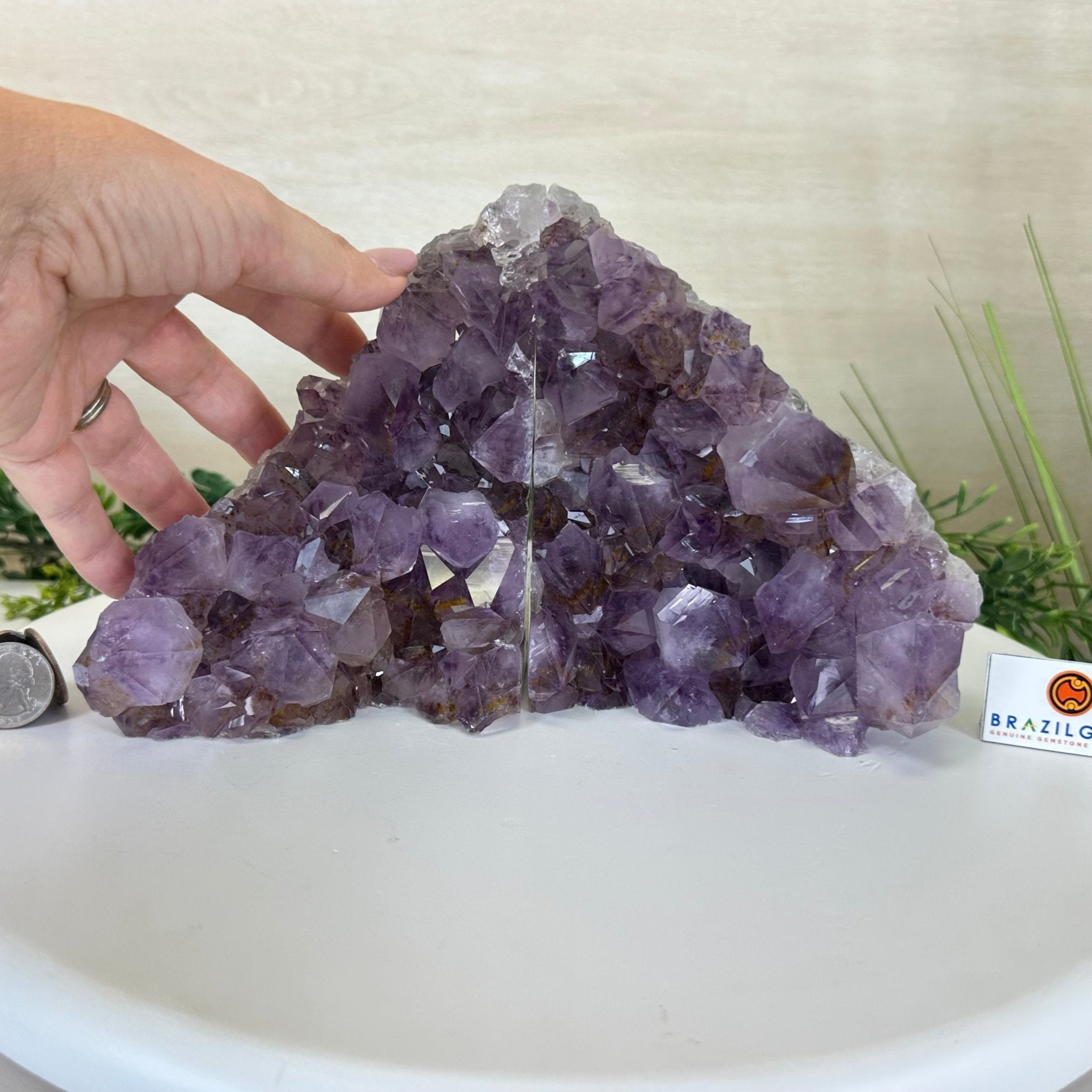 Extra Quality Amethyst Bookends, 8.5 lbs & 5.9" Tall 5151AM - 077 - Brazil GemsBrazil GemsExtra Quality Amethyst Bookends, 8.5 lbs & 5.9" Tall 5151AM - 077Bookends5151AM - 077