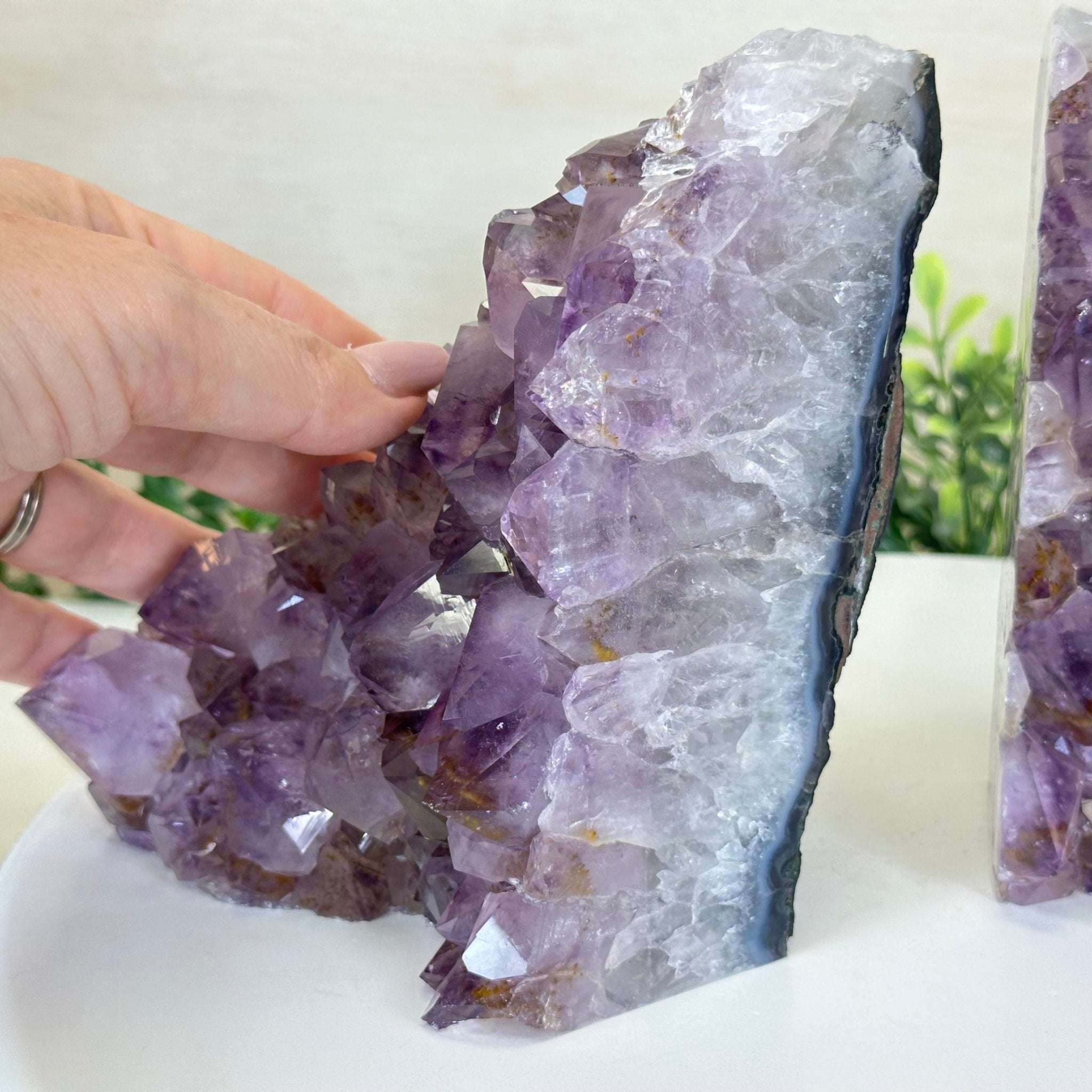 Extra Quality Amethyst Bookends, 8.5 lbs & 5.9" Tall 5151AM - 077 - Brazil GemsBrazil GemsExtra Quality Amethyst Bookends, 8.5 lbs & 5.9" Tall 5151AM - 077Bookends5151AM - 077