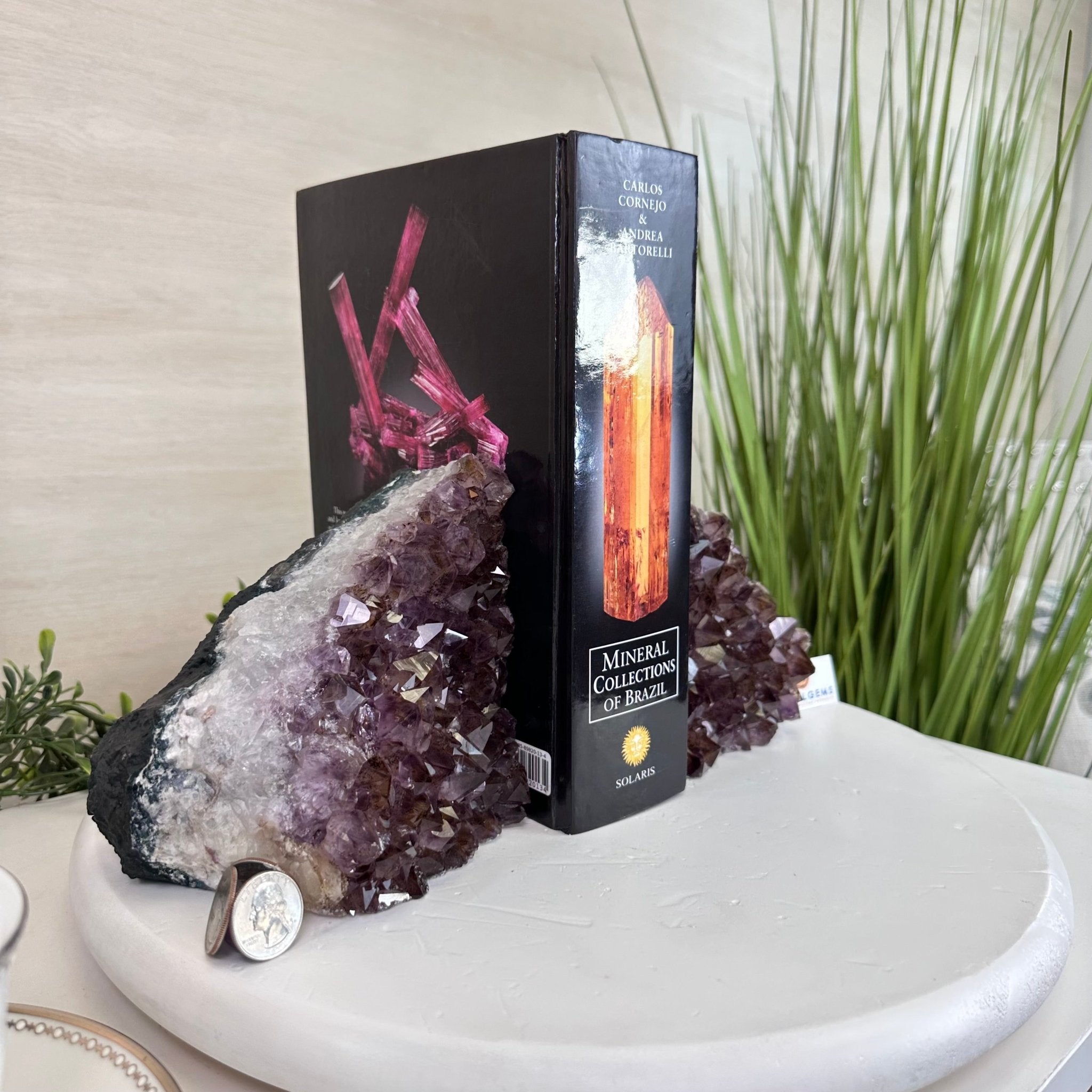 Extra Quality Amethyst Bookends, 9.0 lbs & 5.4" Tall #5151AM - 070 - Brazil GemsBrazil GemsExtra Quality Amethyst Bookends, 9.0 lbs & 5.4" Tall #5151AM - 070Bookends5151AM - 070