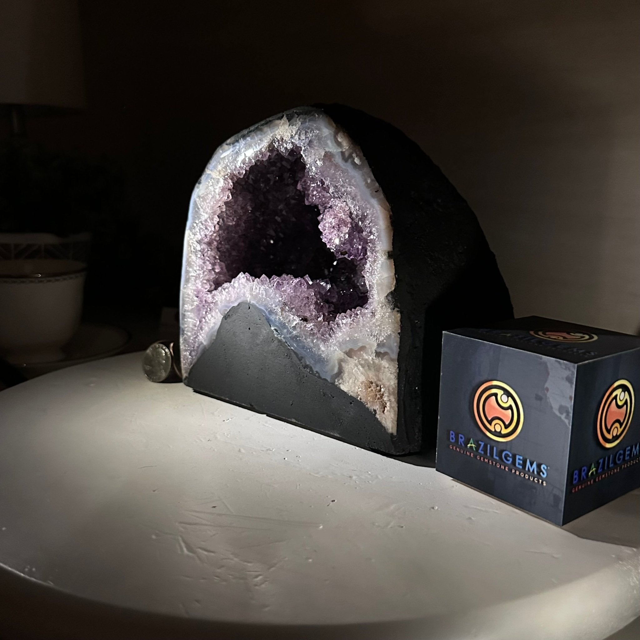 Extra Quality Amethyst Cathedral, 11.7 lbs & 6.5" Tall #5601 - 1438 - Brazil GemsBrazil GemsExtra Quality Amethyst Cathedral, 11.7 lbs & 6.5" Tall #5601 - 1438Cathedrals5601 - 1438