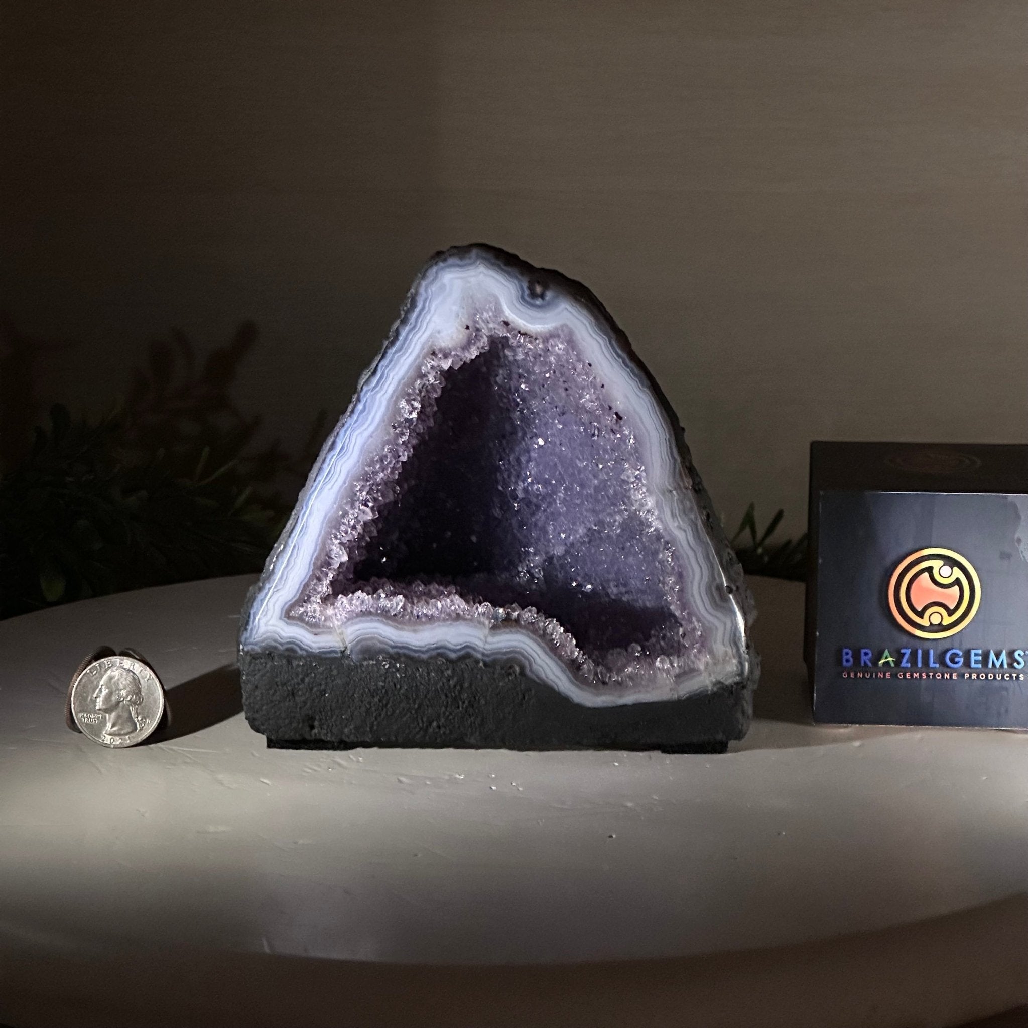 Extra Quality Amethyst Cathedral, 3 lbs & 5.3" Tall #5601 - 1415 - Brazil GemsBrazil GemsExtra Quality Amethyst Cathedral, 3 lbs & 5.3" Tall #5601 - 1415Cathedrals5601 - 1415