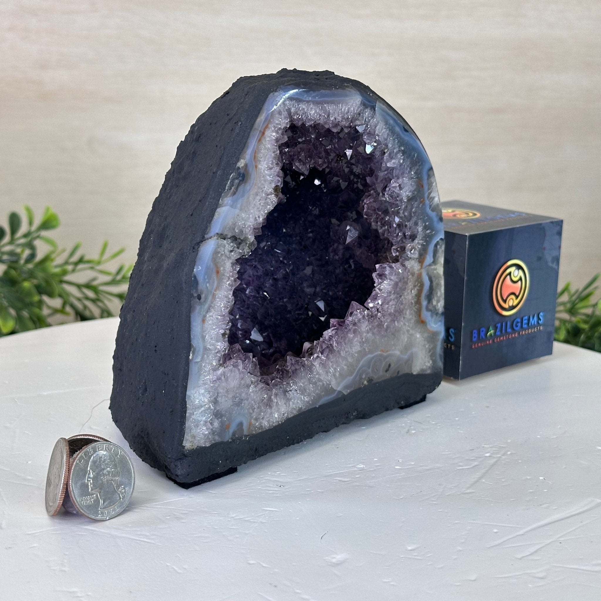 Extra Quality Amethyst Cathedral, 4.2 lbs & 5.3" Tall #5601 - 1416 - Brazil GemsBrazil GemsExtra Quality Amethyst Cathedral, 4.2 lbs & 5.3" Tall #5601 - 1416Cathedrals5601 - 1416