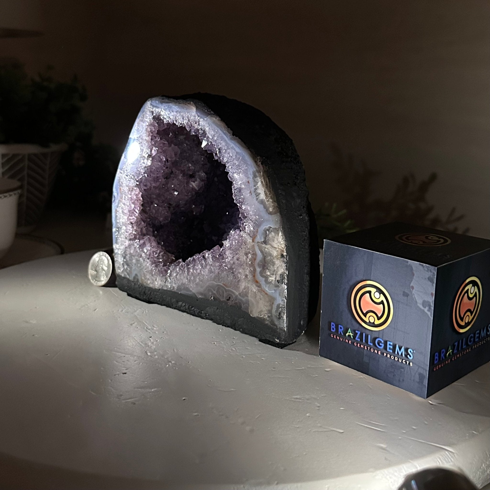 Extra Quality Amethyst Cathedral, 4.2 lbs & 5.3" Tall #5601 - 1416 - Brazil GemsBrazil GemsExtra Quality Amethyst Cathedral, 4.2 lbs & 5.3" Tall #5601 - 1416Cathedrals5601 - 1416