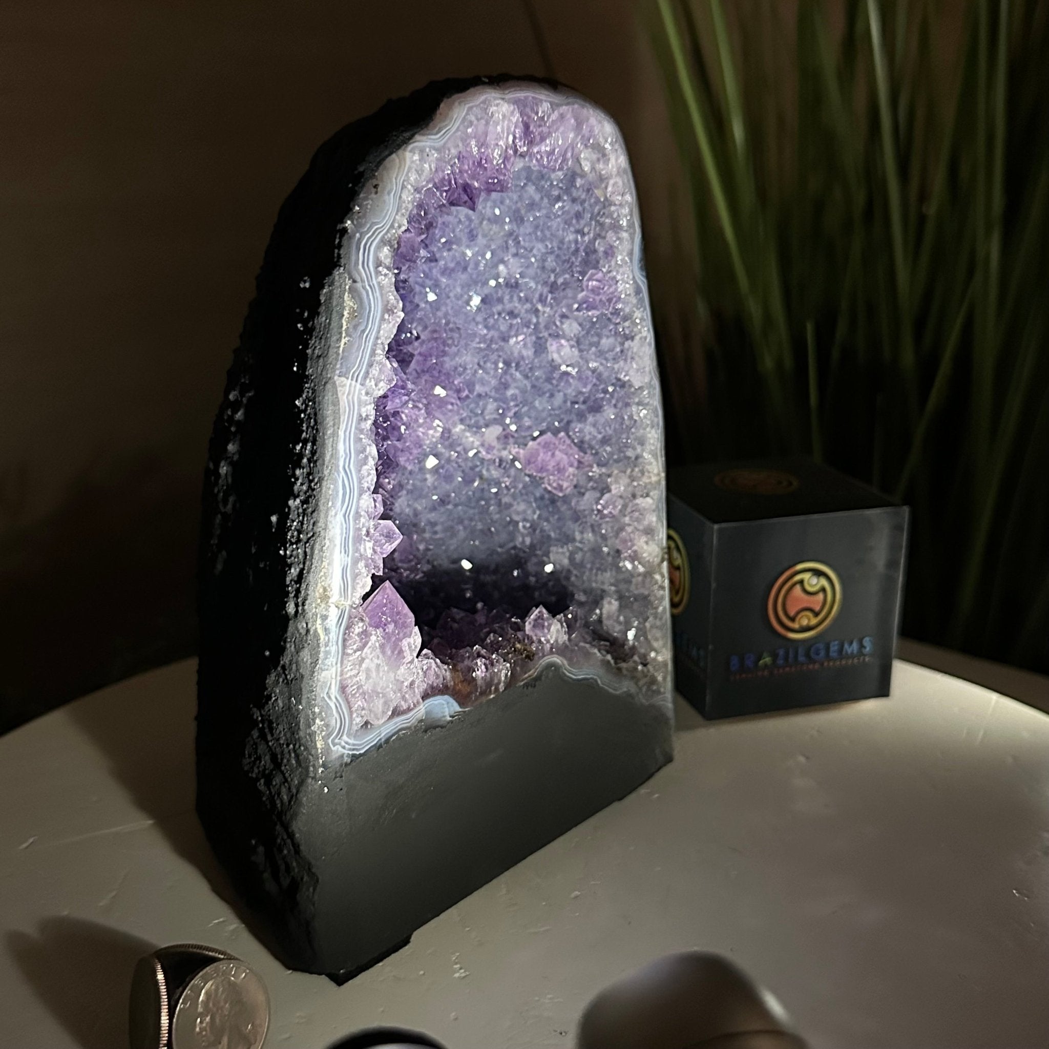 Extra Quality Amethyst Cathedral, 5.6 lbs & 7.5" Tall #5601 - 1421 - Brazil GemsBrazil GemsExtra Quality Amethyst Cathedral, 5.6 lbs & 7.5" Tall #5601 - 1421Cathedrals5601 - 1421