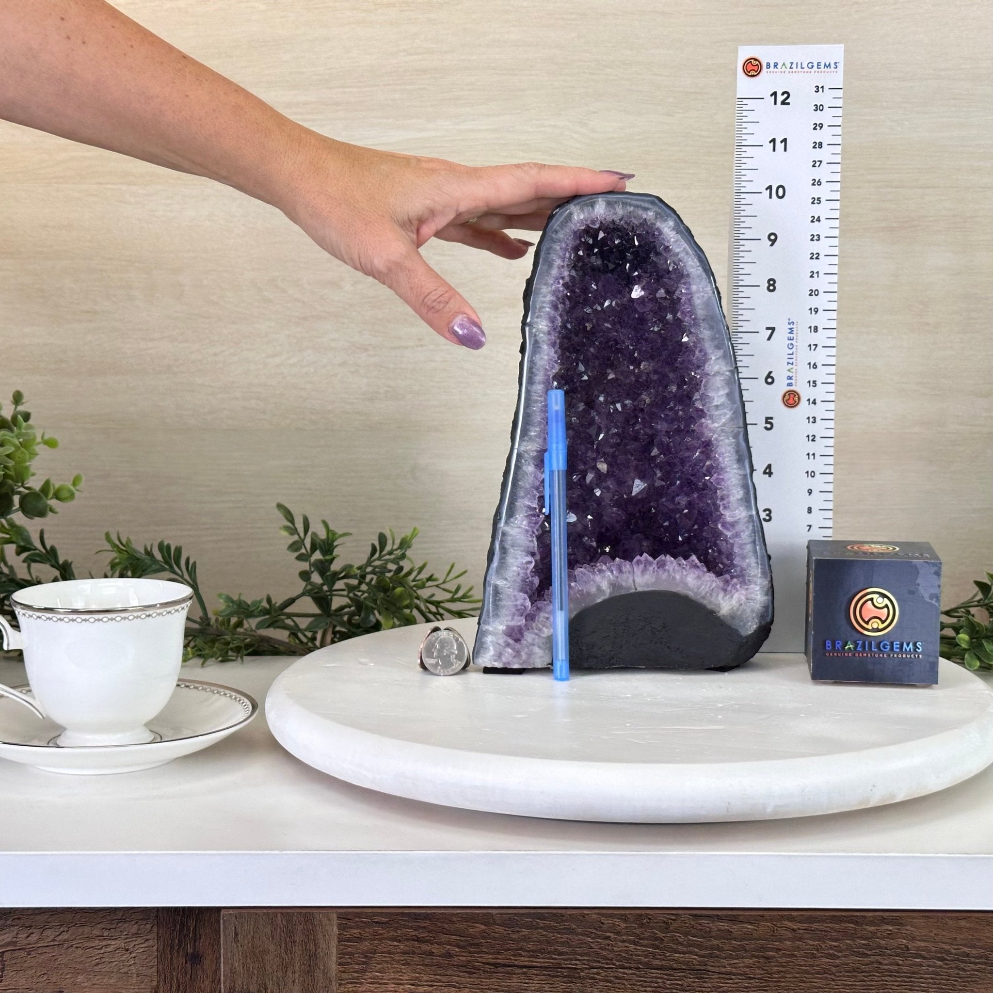 Extra Quality Amethyst Cathedral, 6.9 lbs & 9.9" Tall #5601 - 1427 - Brazil GemsBrazil GemsExtra Quality Amethyst Cathedral, 6.9 lbs & 9.9" Tall #5601 - 1427Cathedrals5601 - 1427