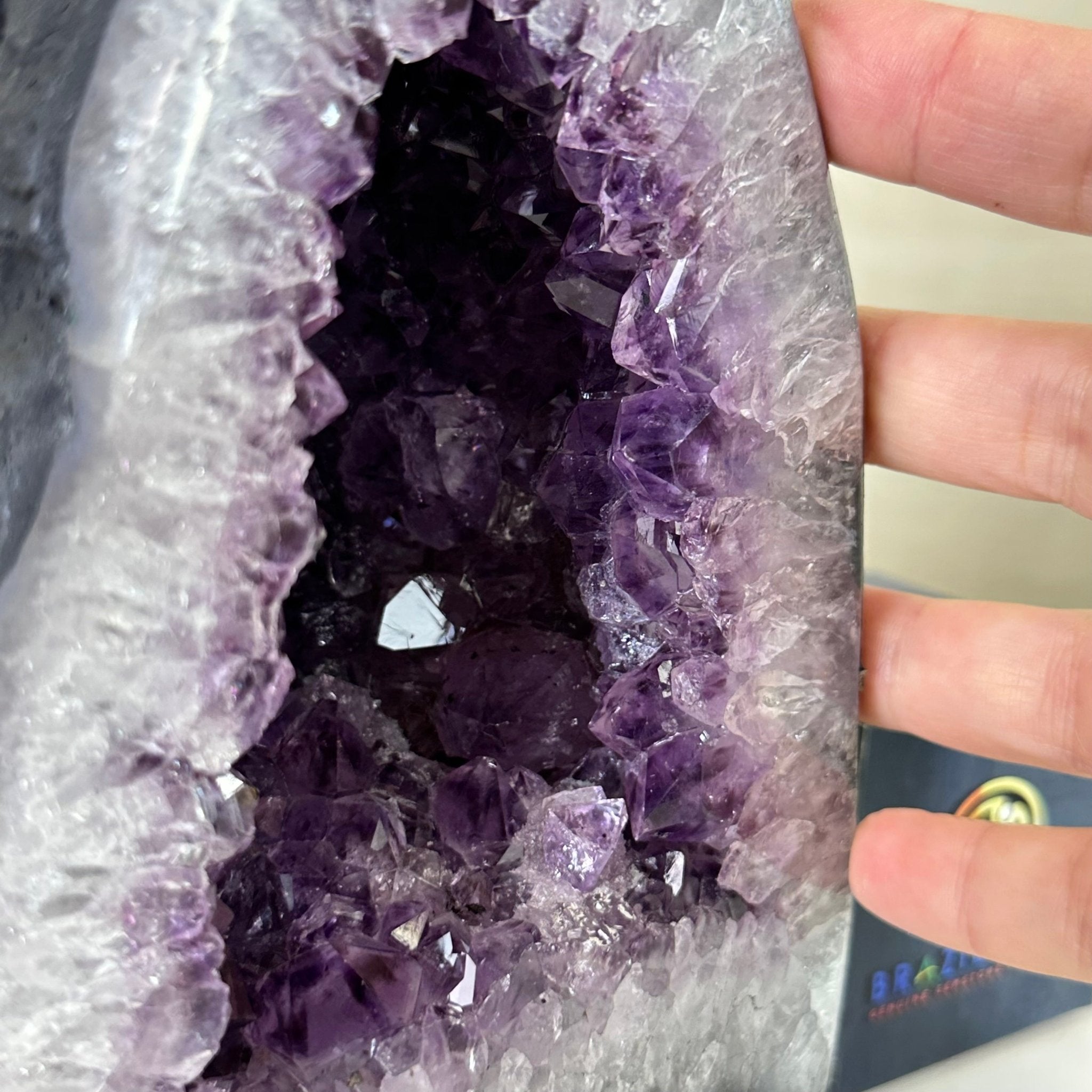 Extra Quality Amethyst Cathedral, 7.5 lbs & 7.9" Tall #5601 - 1430 - Brazil GemsBrazil GemsExtra Quality Amethyst Cathedral, 7.5 lbs & 7.9" Tall #5601 - 1430Cathedrals5601 - 1430