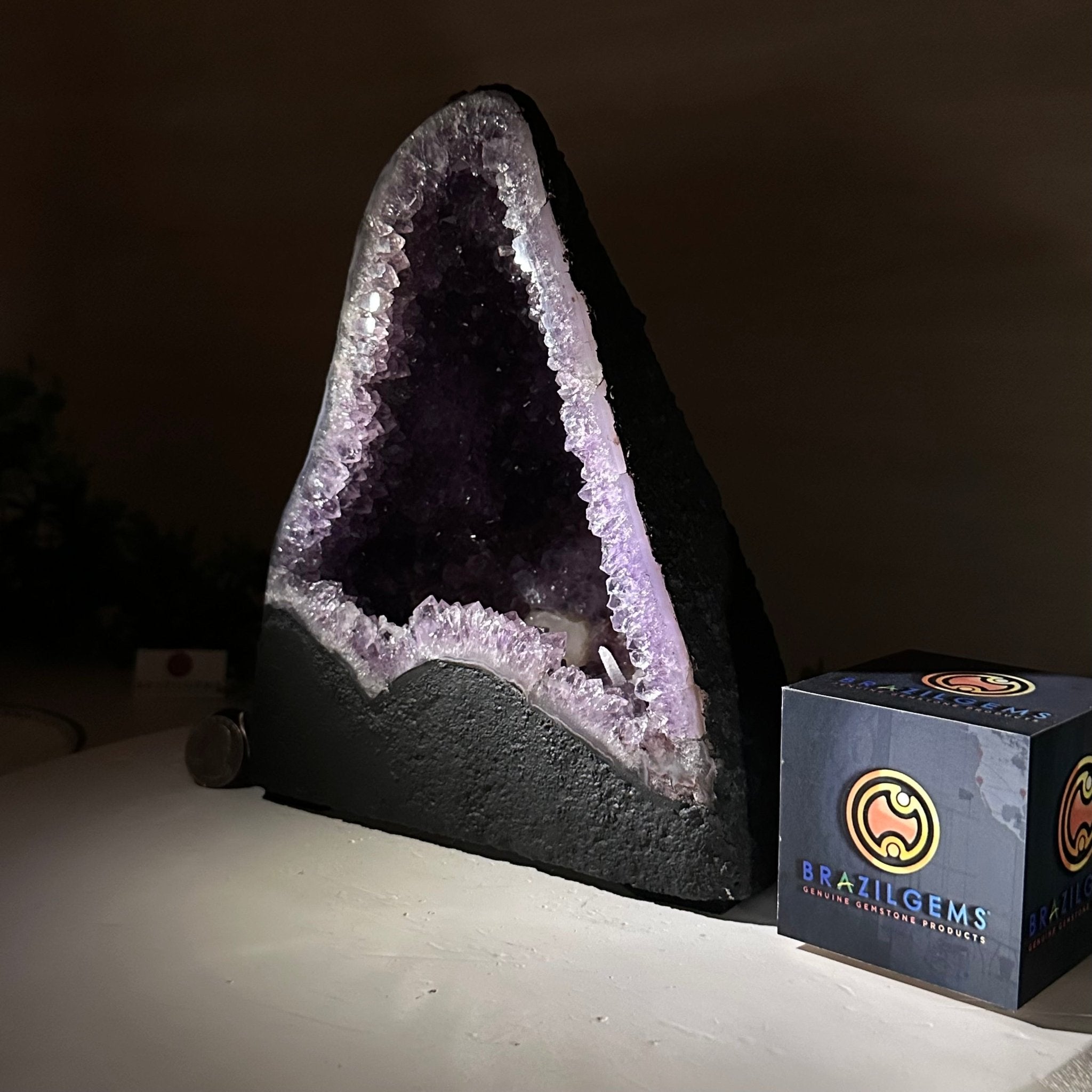 Extra Quality Amethyst Cathedral, 7.5 lbs & 8.8" Tall #5601 - 1431 - Brazil GemsBrazil GemsExtra Quality Amethyst Cathedral, 7.5 lbs & 8.8" Tall #5601 - 1431Cathedrals5601 - 1431