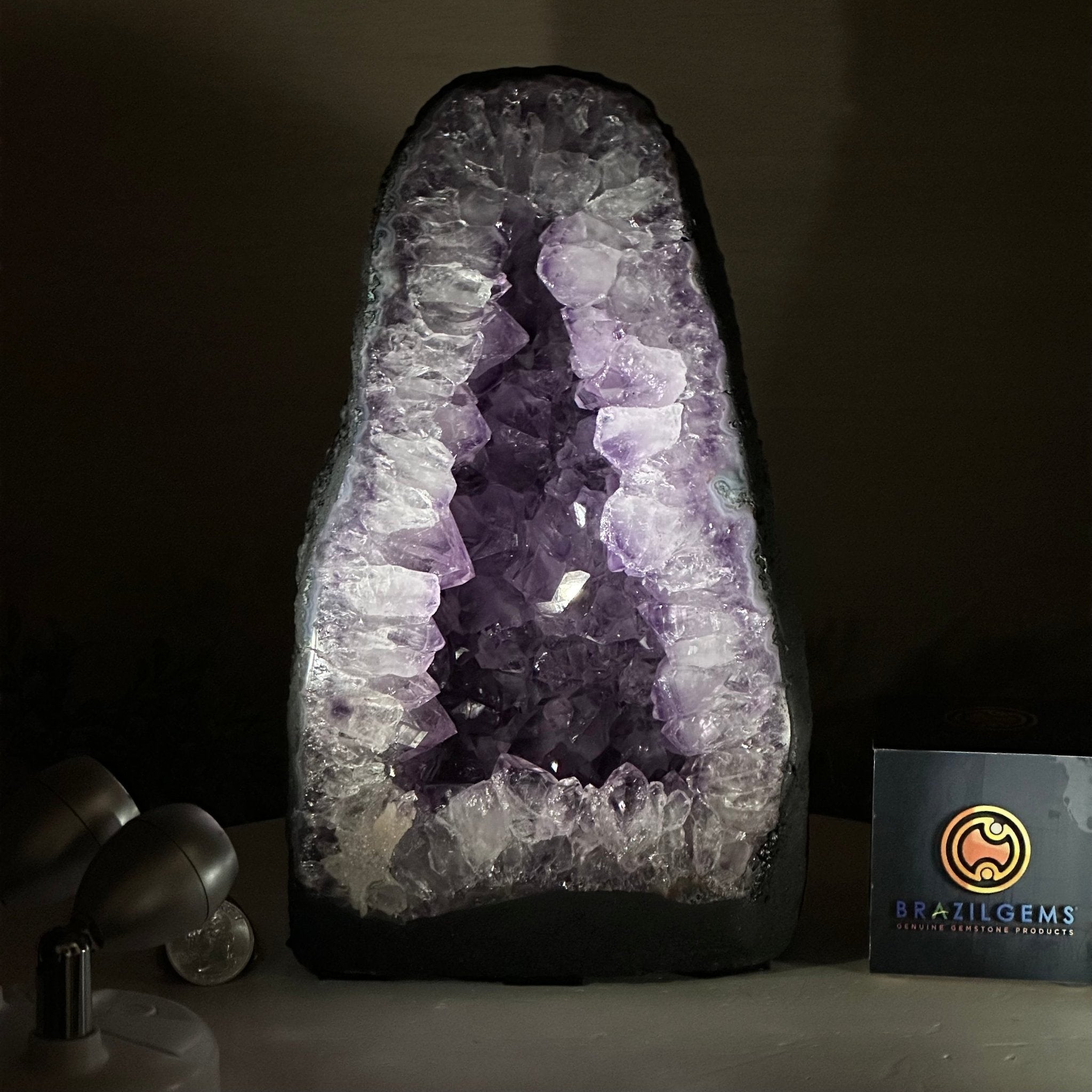 Extra Quality Amethyst Cathedral, 9.2 lbs & 9.9" Tall #5601 - 1435 - Brazil GemsBrazil GemsExtra Quality Amethyst Cathedral, 9.2 lbs & 9.9" Tall #5601 - 1435Cathedrals5601 - 1435