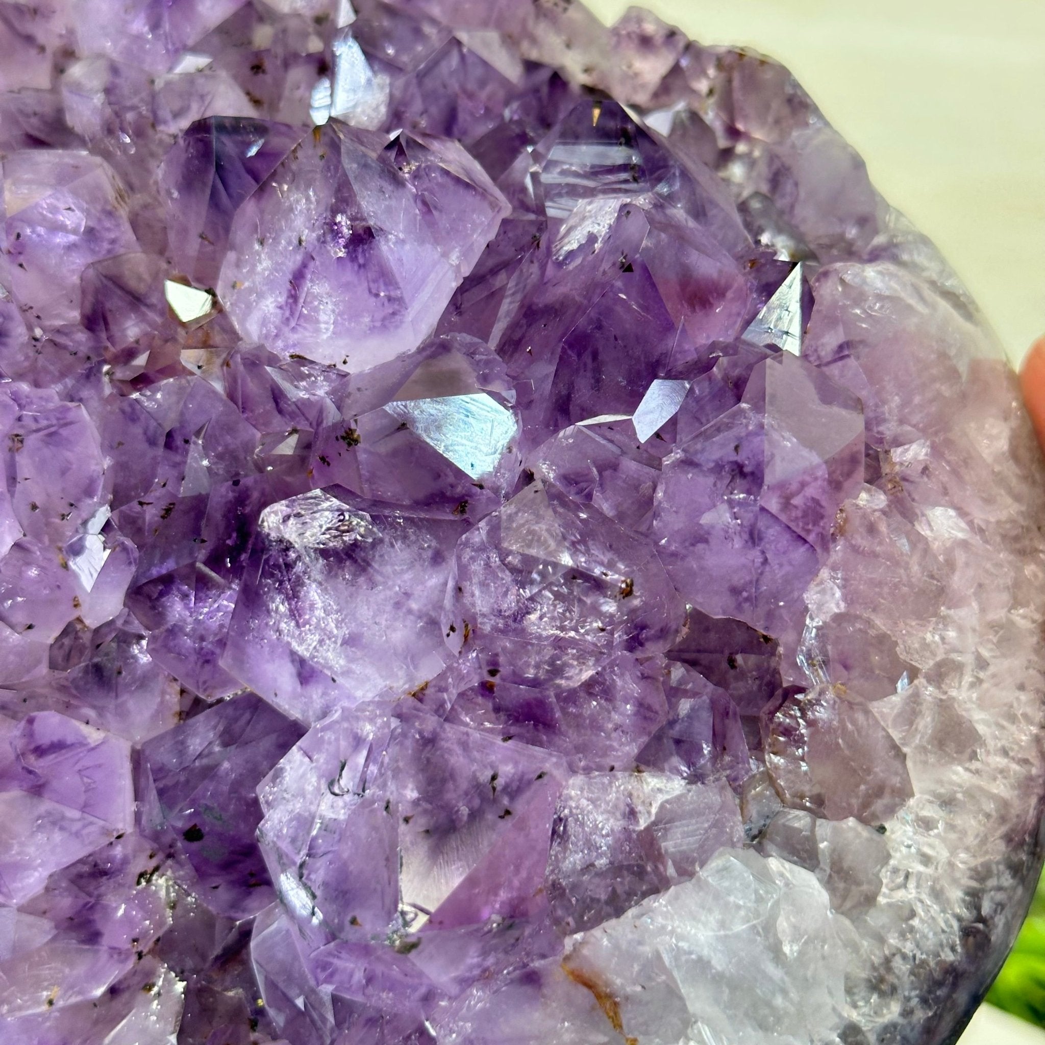 Extra Quality Amethyst Cluster, Cement Base, 10.3 lbs & 8.9" Tall #5614 - 0134 - Brazil GemsBrazil GemsExtra Quality Amethyst Cluster, Cement Base, 10.3 lbs & 8.9" Tall #5614 - 0134Clusters on Cement Bases5614 - 0134